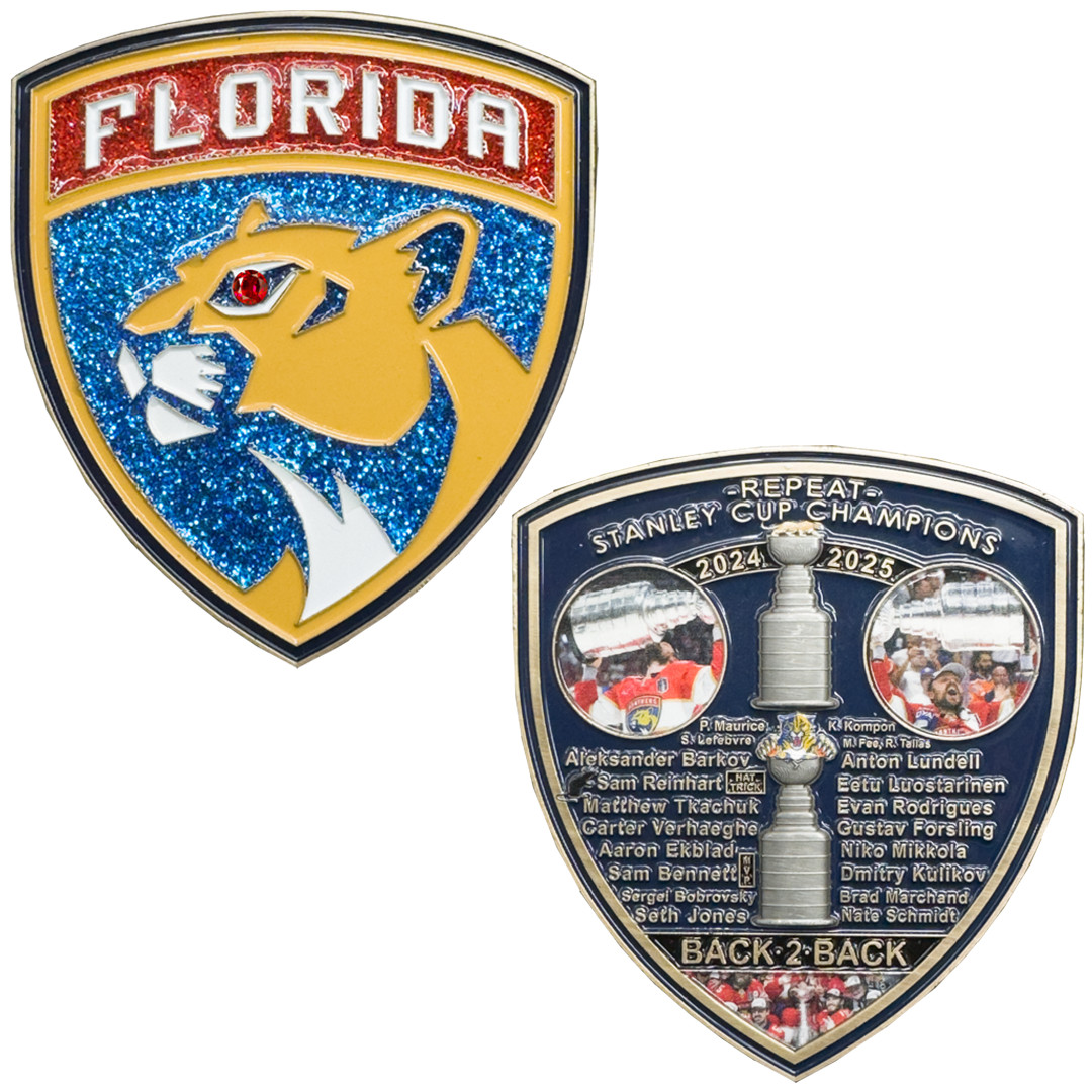 BL10-5 Panthers Hockey Challenge Coin Stanley Cup FDLE Miami-Dade Miami FHP Sunr