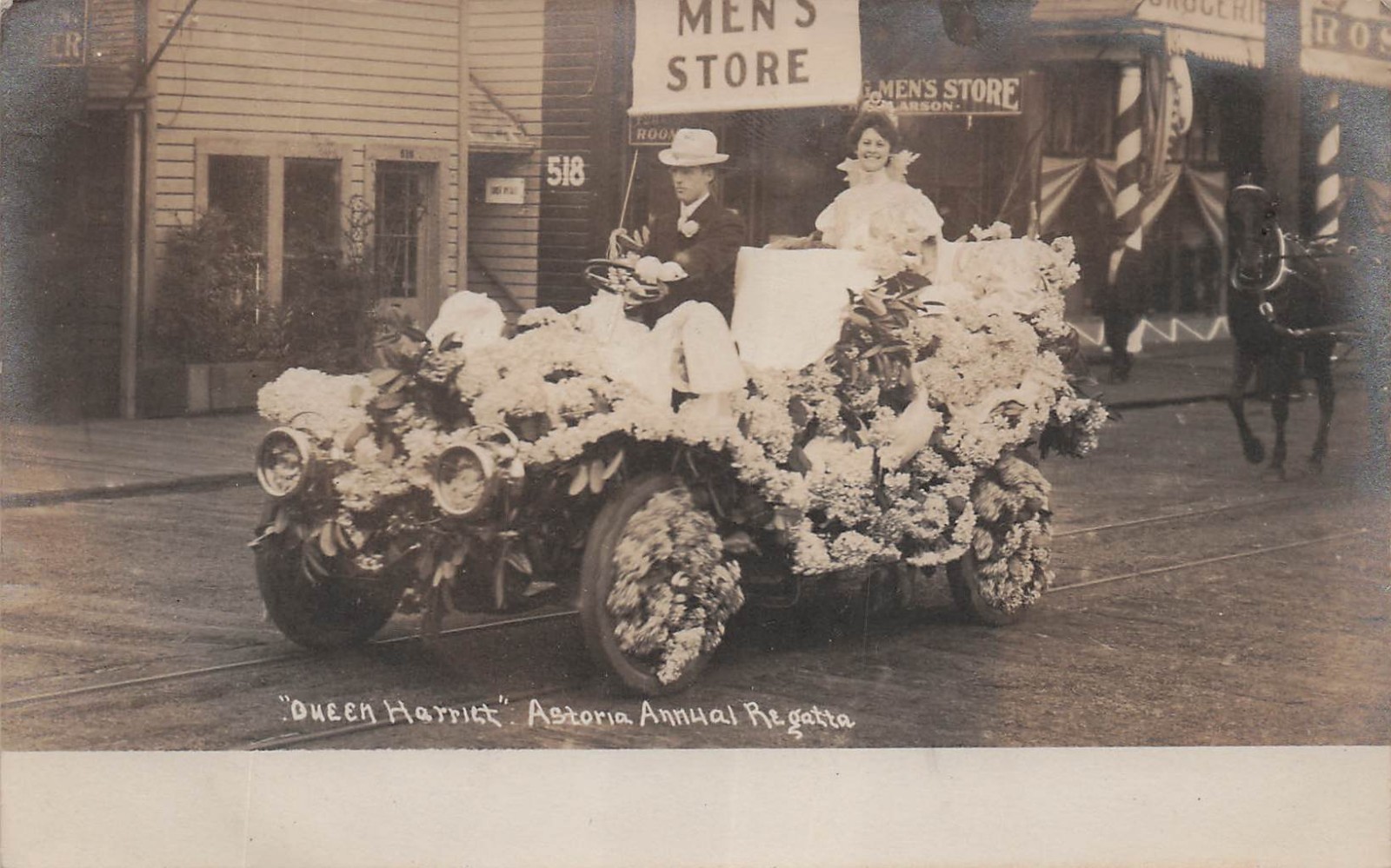 Astoria Regatta Oregon Parade Festival Beauty Main Street Photo Postcard 45A