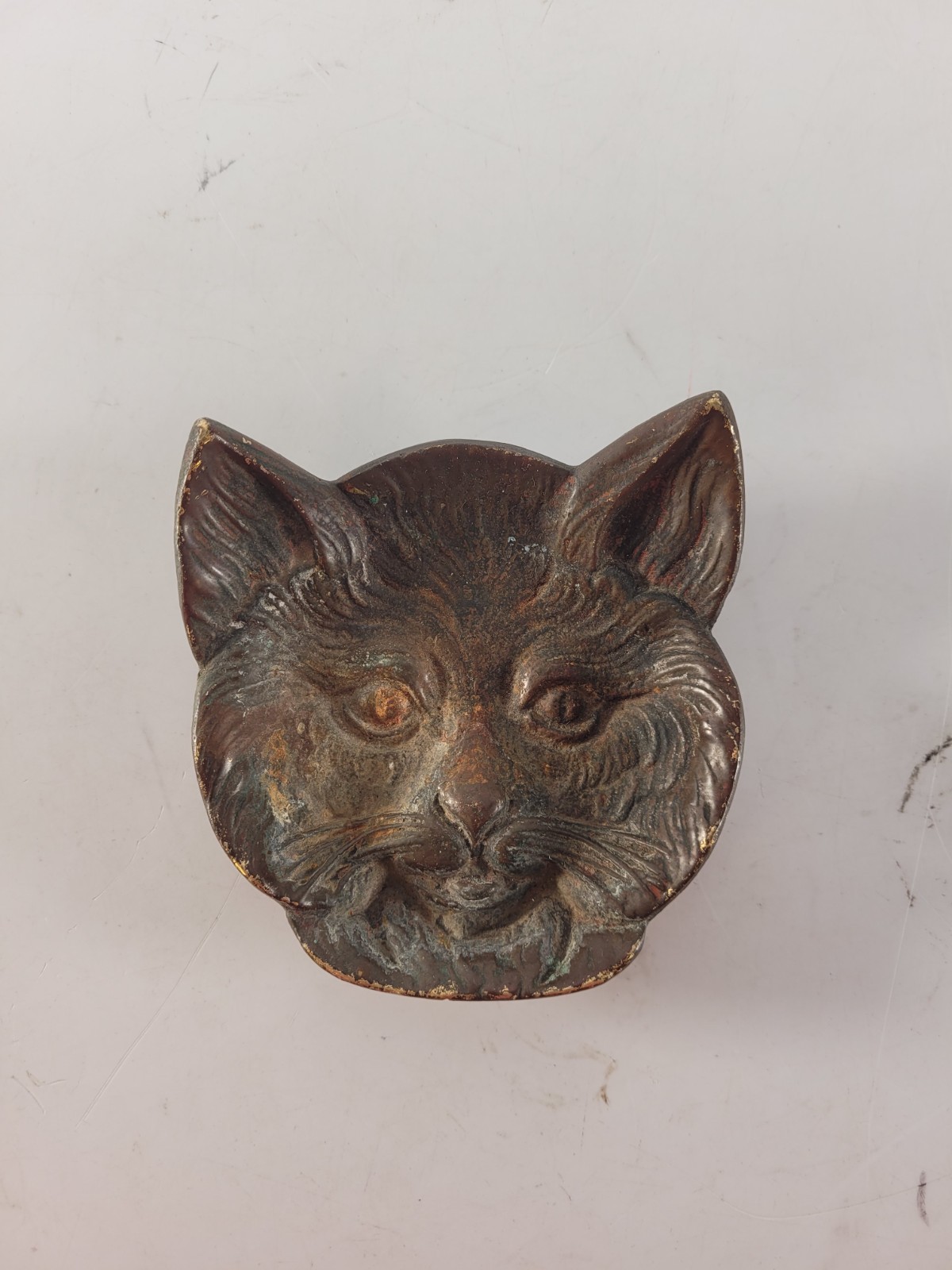 Vintage Heavy Brass Kitten Cat Kitty Footed Trinket Tray Dish Ashtray Vintage Heavy Brass Kitten Cat Kitty Footed Trinket Tray Dish Ashtray