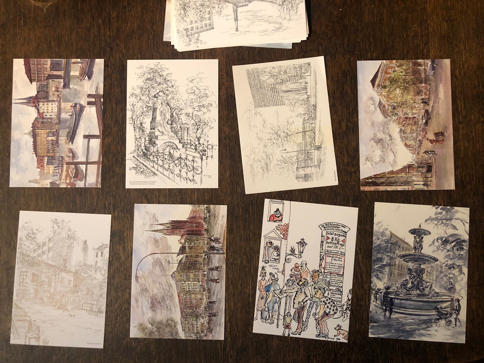 Postcard x21 Berlin 80s Bernhard Friebel Drawing Kreuzberg SO36 Colour 61 Postcard x21 Berlin 80s Bernhard Friebel Drawing Kreuzberg SO36 Colour 61