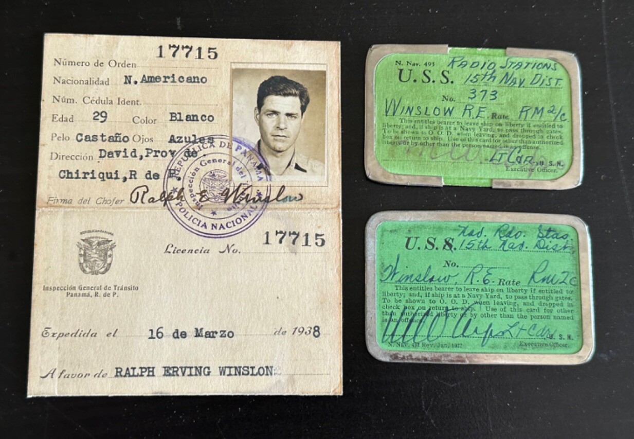 Antique 1938 Pre-WWII USN United States Navy Radio Operator ID Cards