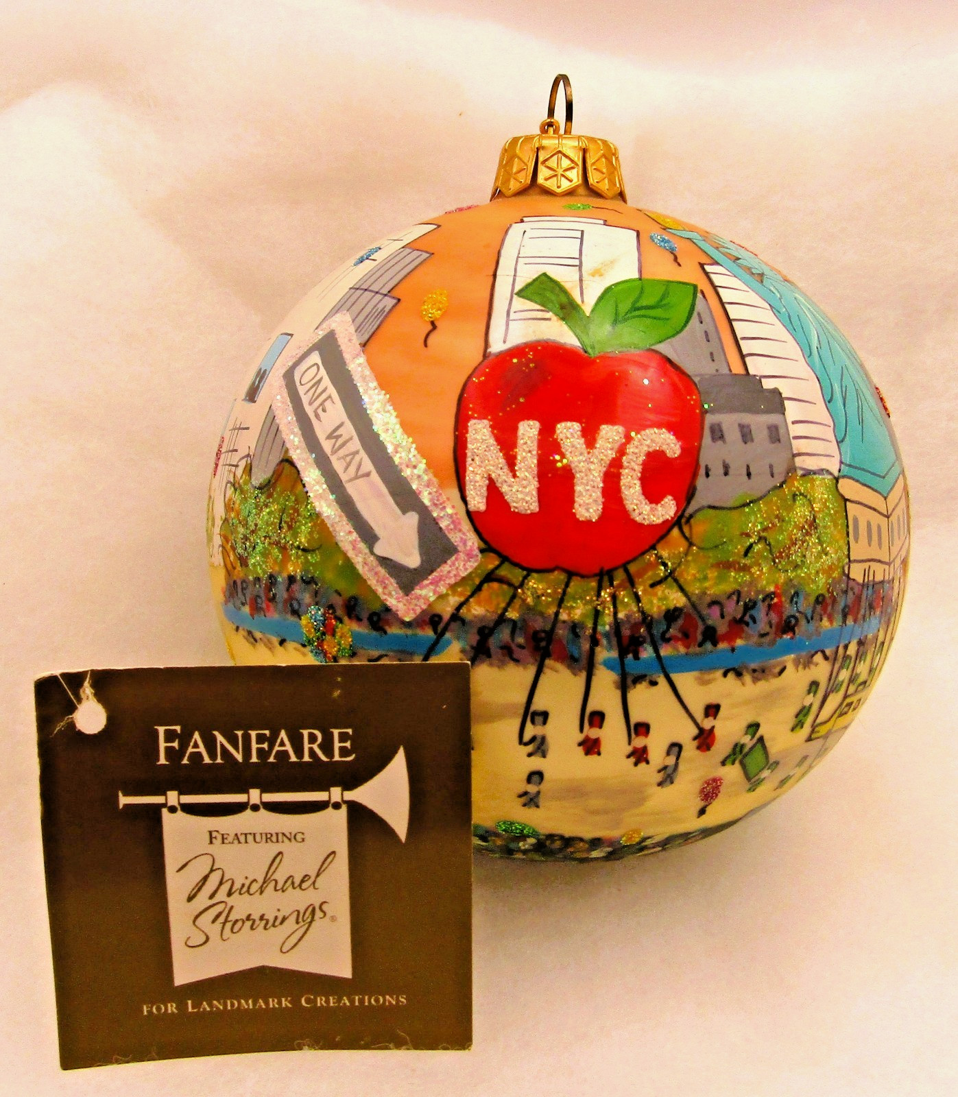 Michael Storrings for Landmark Creations Fanfare NYC Ornament with Tag and Box Michael Storrings for Landmark Creations Fanfare NYC Ornament with Tag and Box