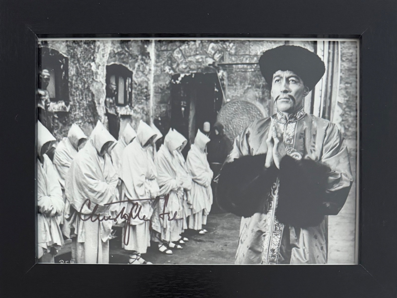 Christopher Lee, Hand Signed Framed Original Publicity Photo & COA