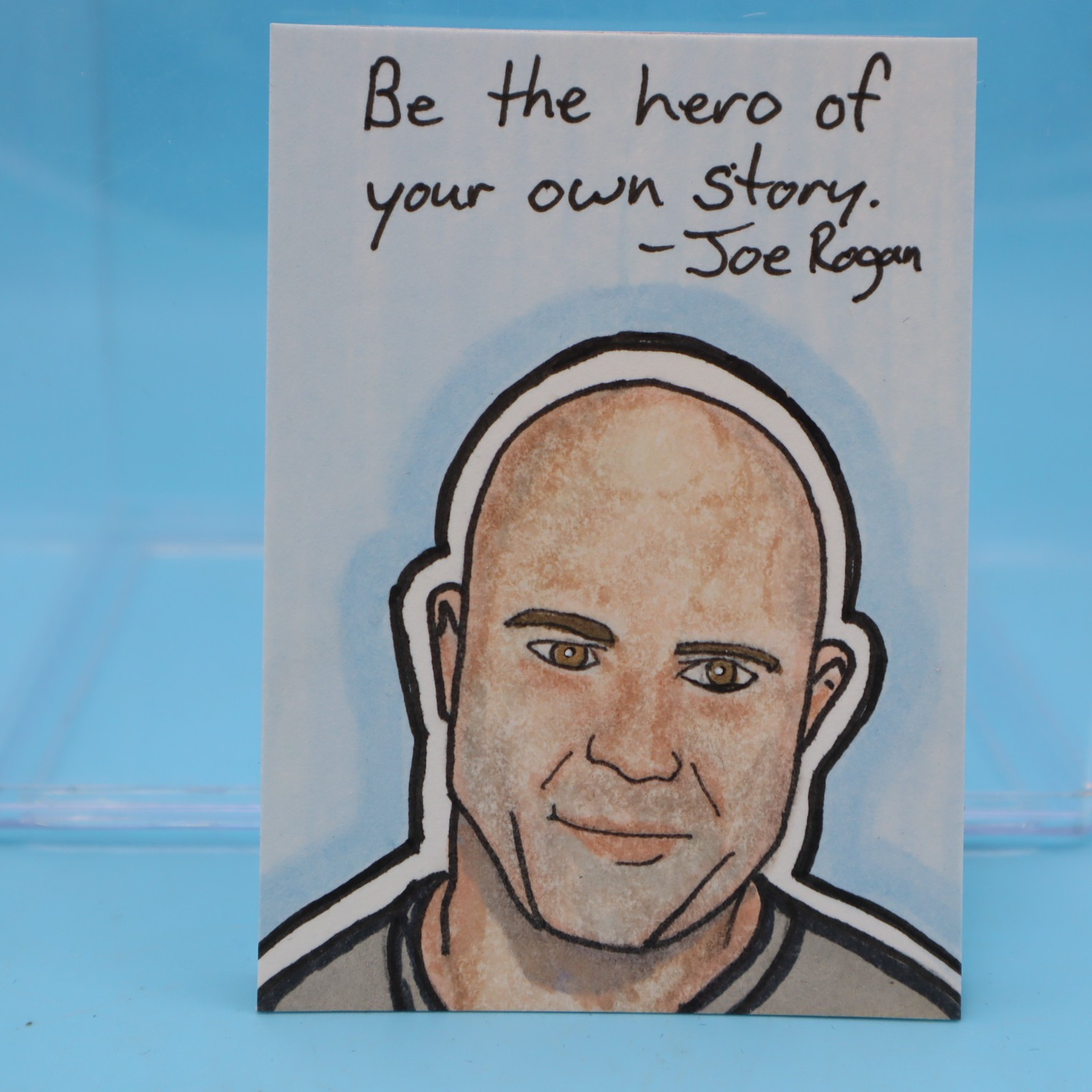 JOE ROGAN 2025 HA Famous Americans 2 HAND DRAWN Art Sketch Card 1/1 by M. CRONK
