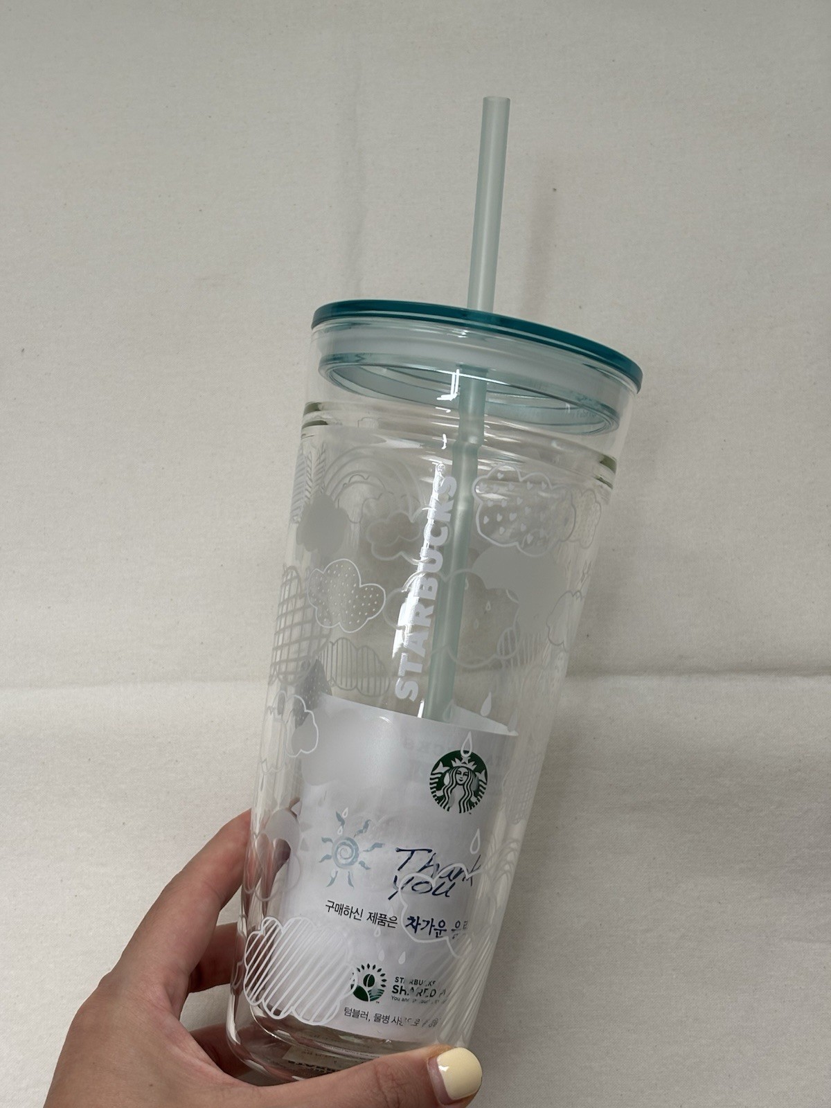 Starbucks Korea 2018 Year Summer Cloud Glass Cold Cup 591ml