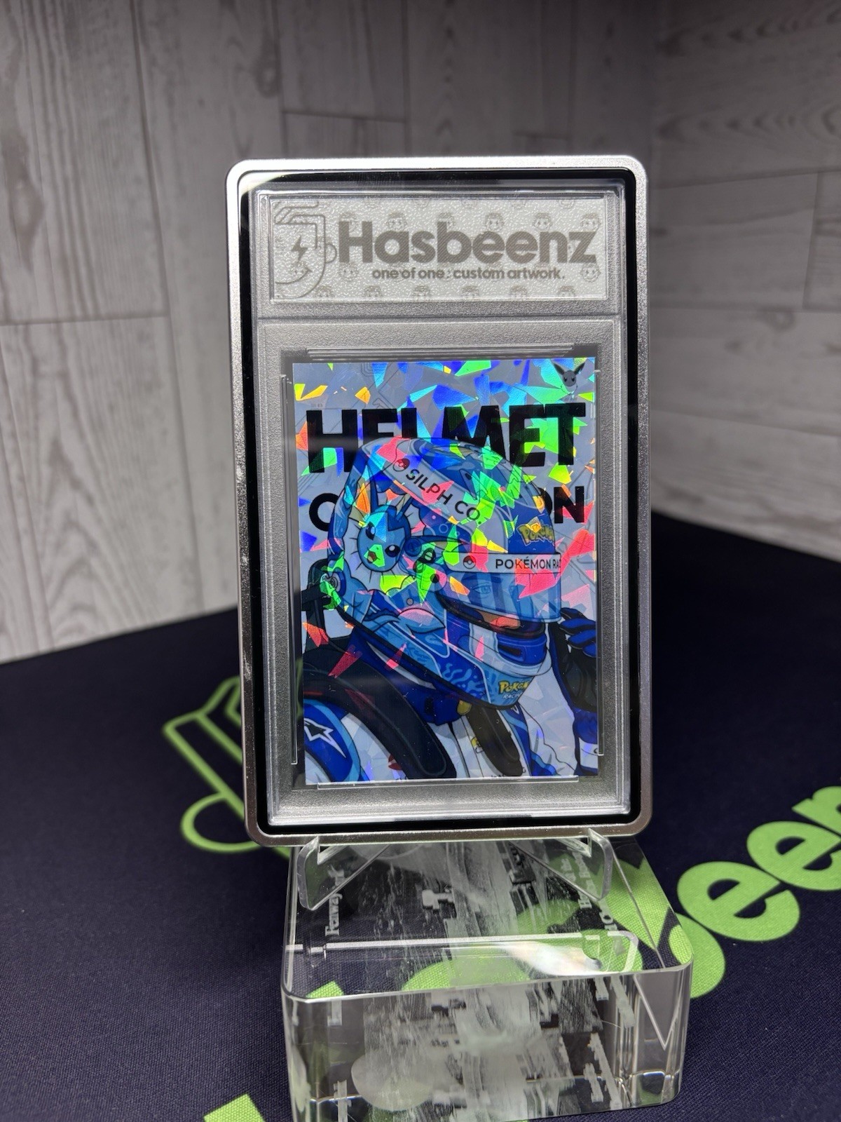 2026 Hasbeenz x Pokémon Vaporeon Eeveelutions F1 Helmet Collection 1/1 Encased