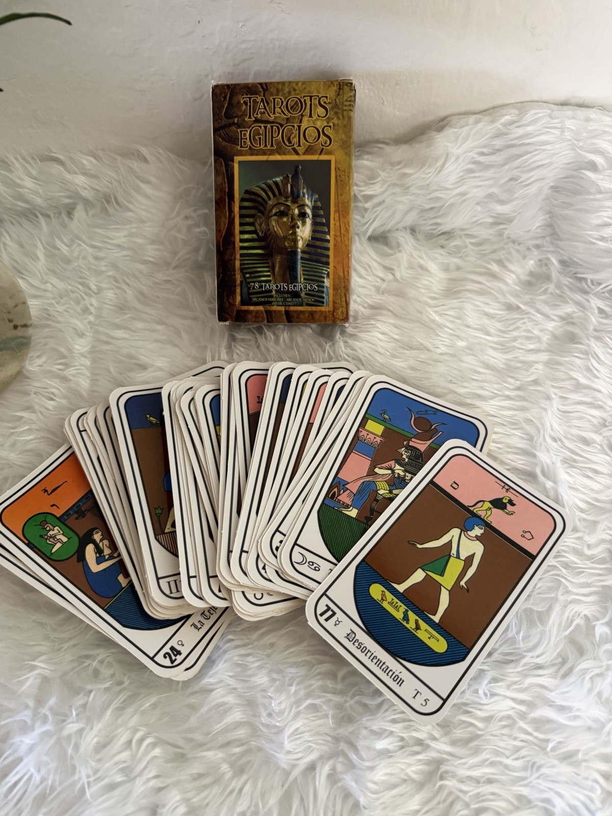 TAROTS EGIPCIOS 78CARTAS ESPAÑOL Arcanos Mayores Y Menores, Basado En Mitología