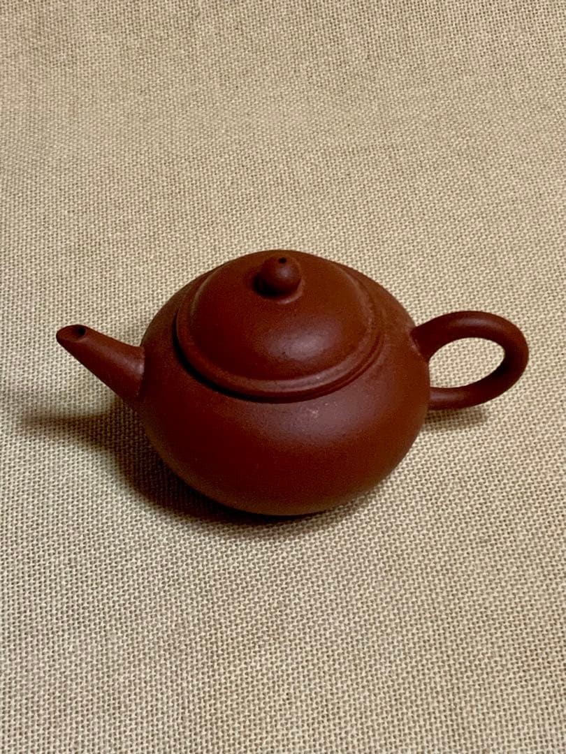 Yixing China Vermilion Clay Mini Teapot 1980s Early Pot Collector's Item