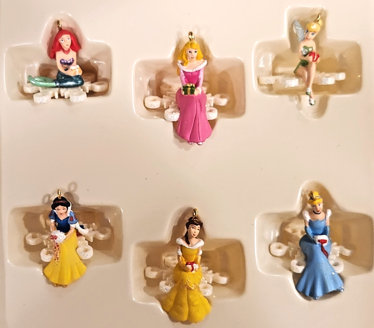 Hallmark Disney Snowflake Miniatures Princess Christmas Keepsake Ornaments (6)