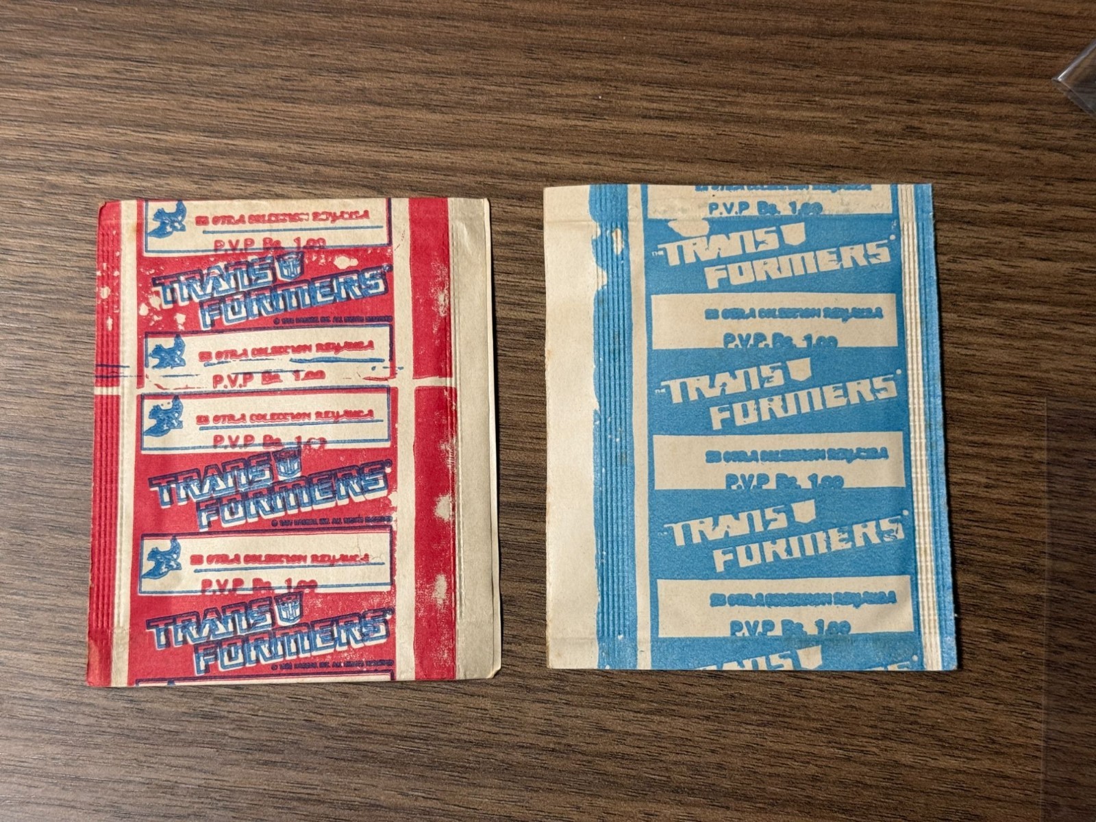 2 x 1986 Transformers Vending Stickers - Sealed (2 packs)