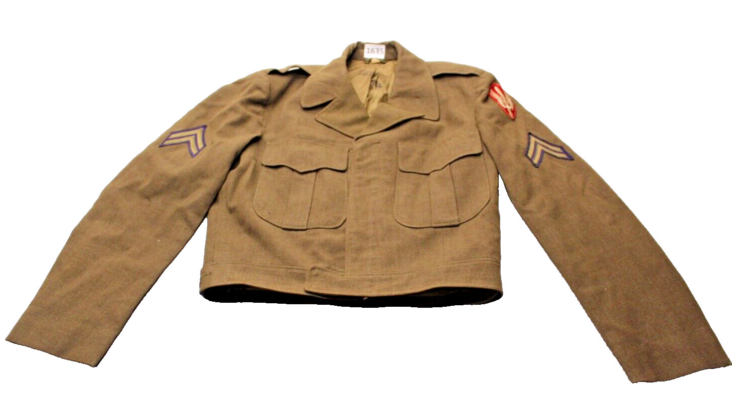 VINTAGE US Army Korean War Jacket OD M-1950 SCARWAF Patch - Stripes Men's 38 R
