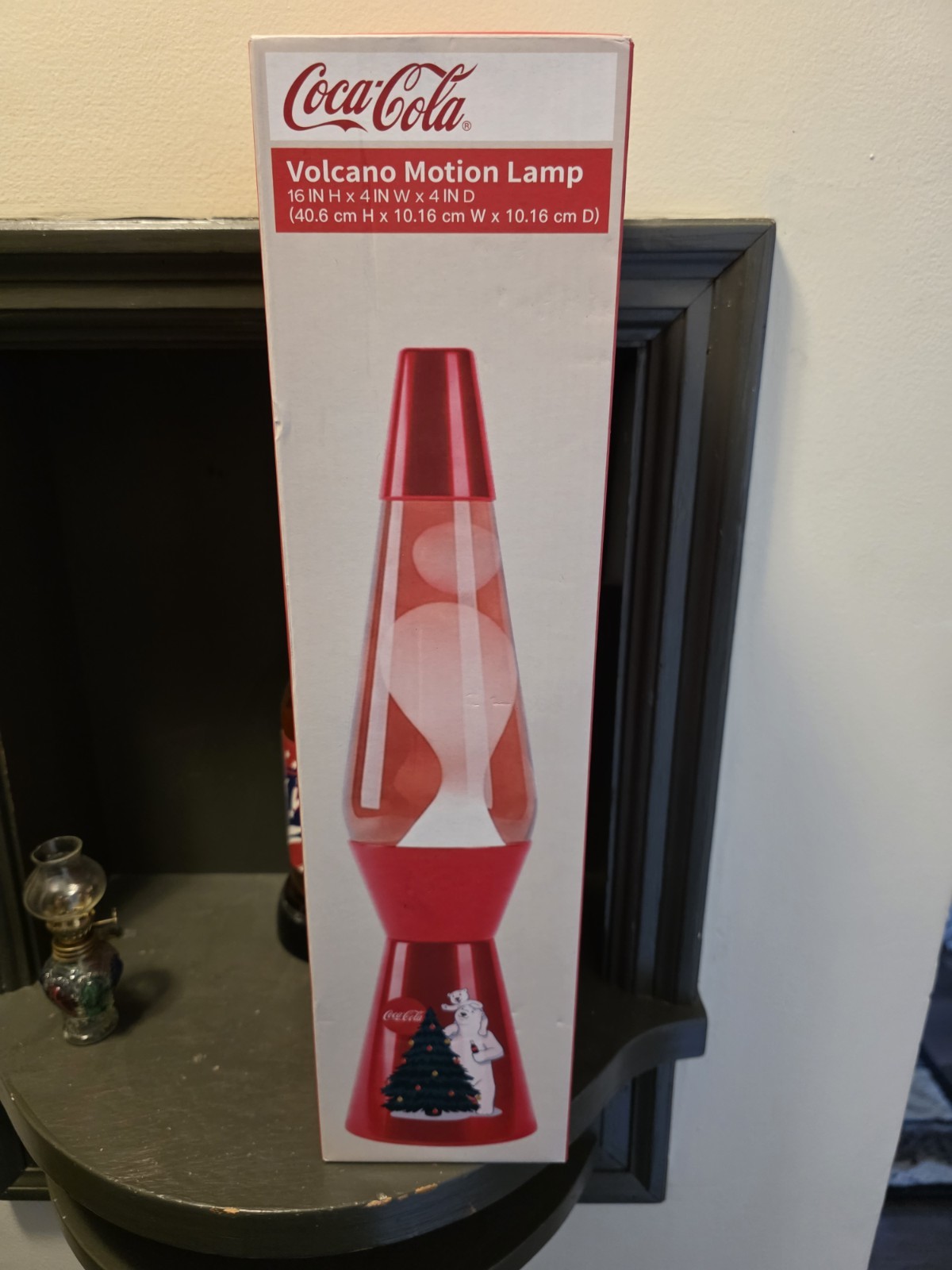 Coca Cola Volcano Motion Lamp New In Box Factory Sealed Christmas Theme Lava 