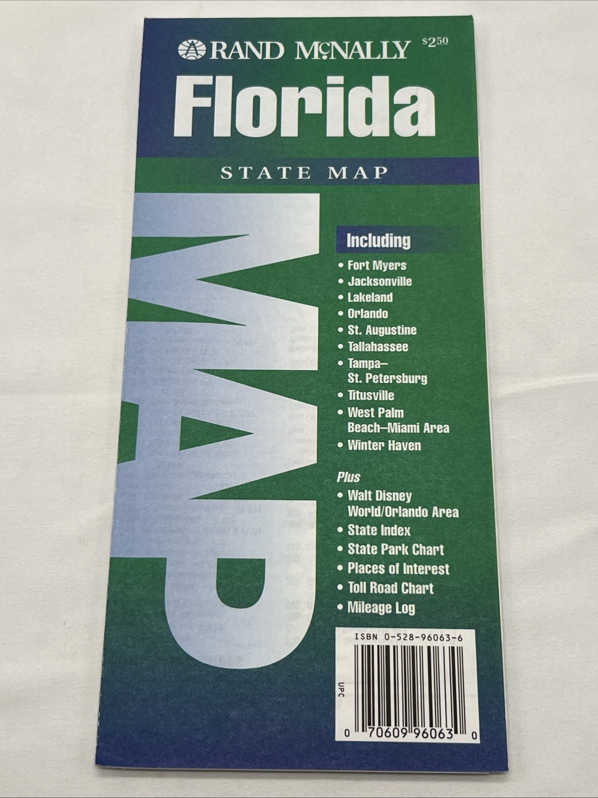 Rand McNally State Map Florida Map Paper Map 1994 Travel Map