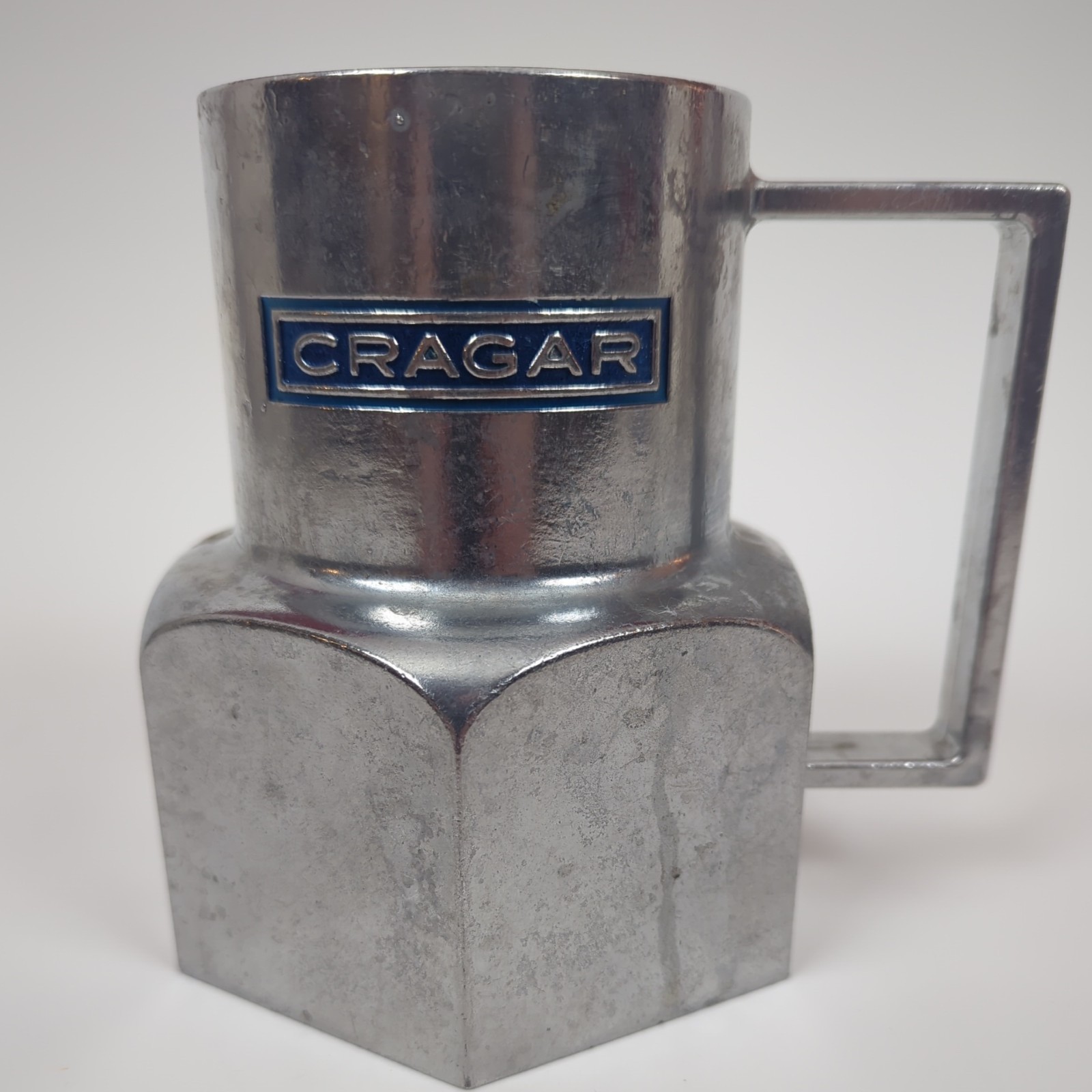 CRAGAR 1970s Chug-A-Lug Mug Metal Nut 20oz Novelty Mechanic Automotive Gift USA CRAGAR 1970s Chug-A-Lug Mug Metal Nut 20oz Novelty Mechanic Automotive Gift USA