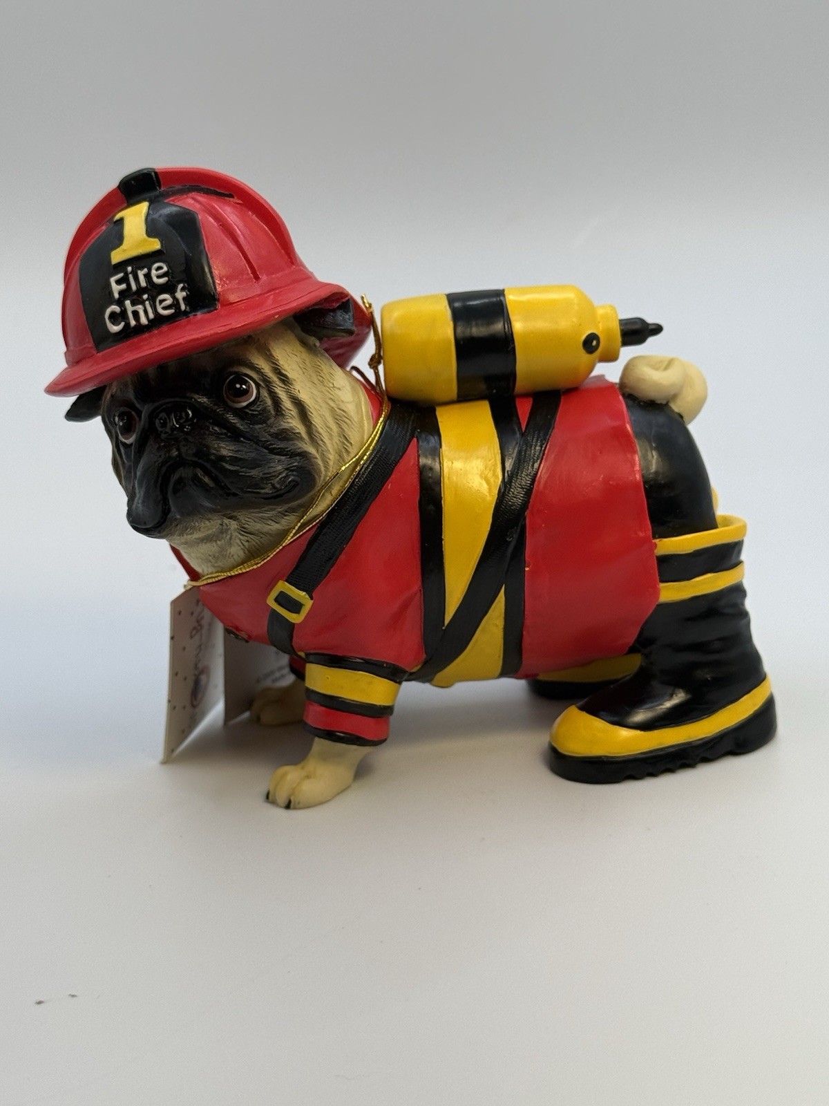 Westland Gifts Fireman Pug Rare retired style, great condition 