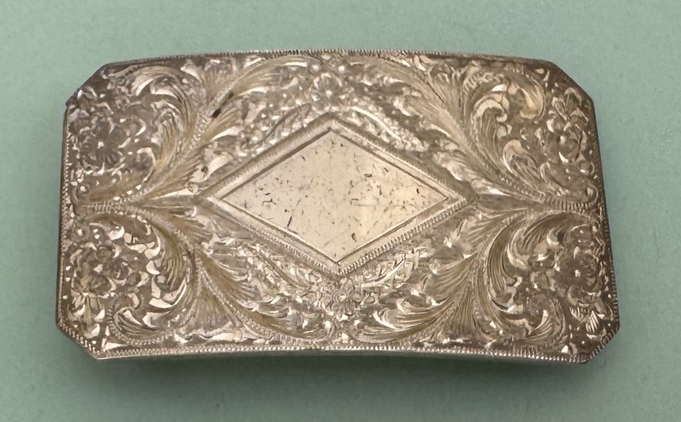 Vintage Antique 1940’s Era John McCabe Silversmiths Sterling Silver Belt Buckle Vintage Antique 1940’s Era John McCabe Silversmiths Sterling Silver Belt Buckle
