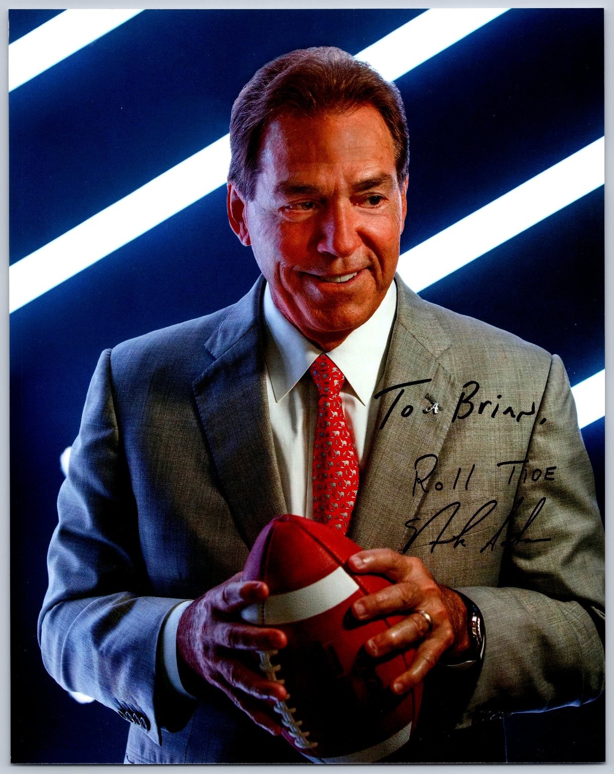 Nick Saban Autograph Photo Football Coach \ Nick Saban Autograph Photo Football Coach \