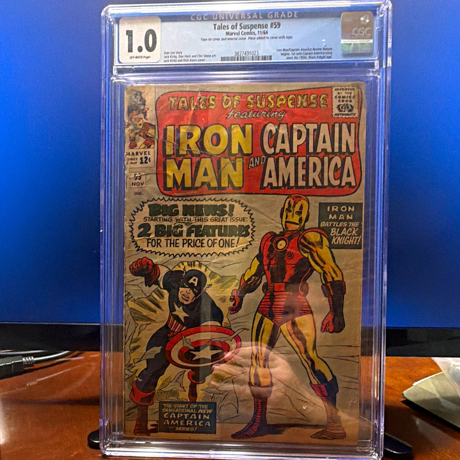 Tales of Suspense #59 (1964) CGC 1.0 Marvel Iron Man & Captain America Tales of Suspense #59 (1964) CGC 1.0 Marvel Iron Man & Captain America