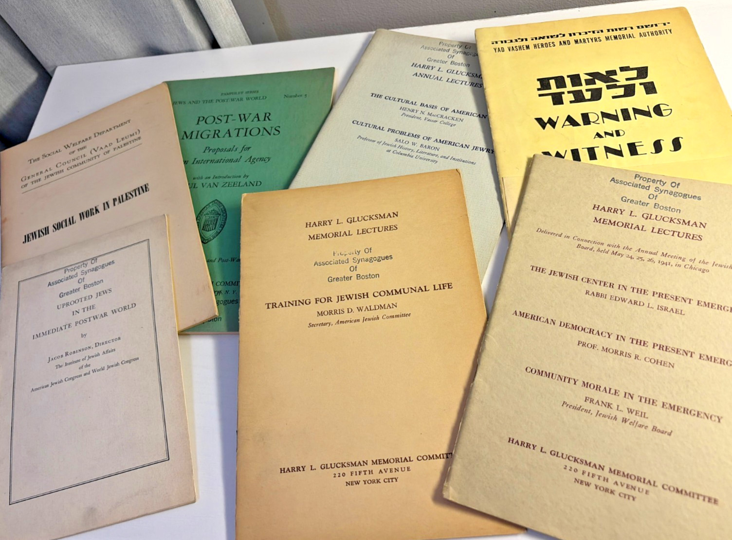 Vintage Lot of Jewish History & Post-War Reports (1940s)