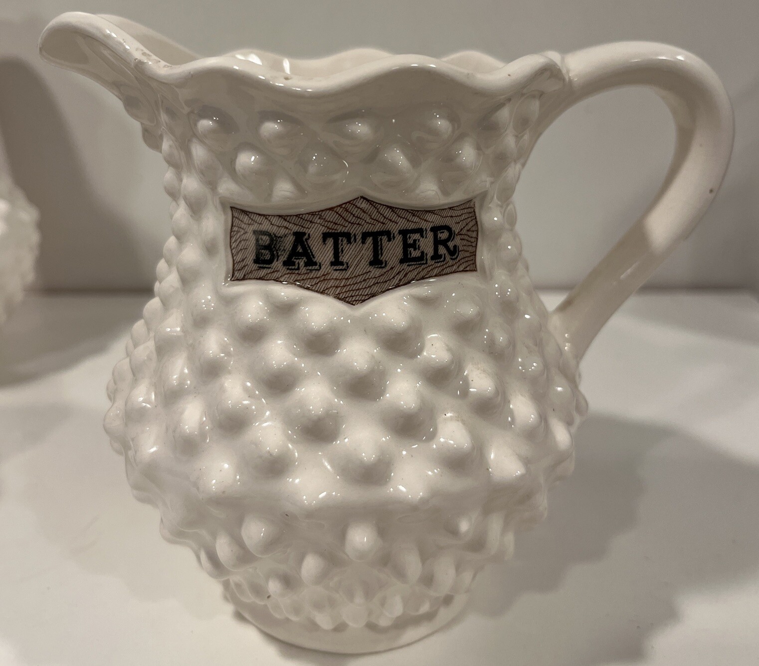 Vtg Shafford Co White Hobnail Milk Glass Batter 8165 Japan
