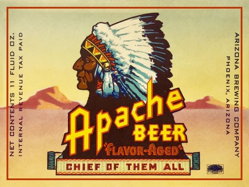 Apache Beer of Phoenix, Arizona NEW Metal Sign 24\