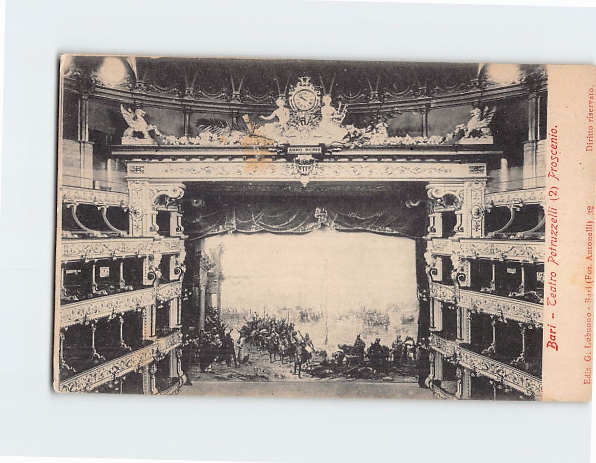 Postcard Teatro Petruzzelli Bari Italy