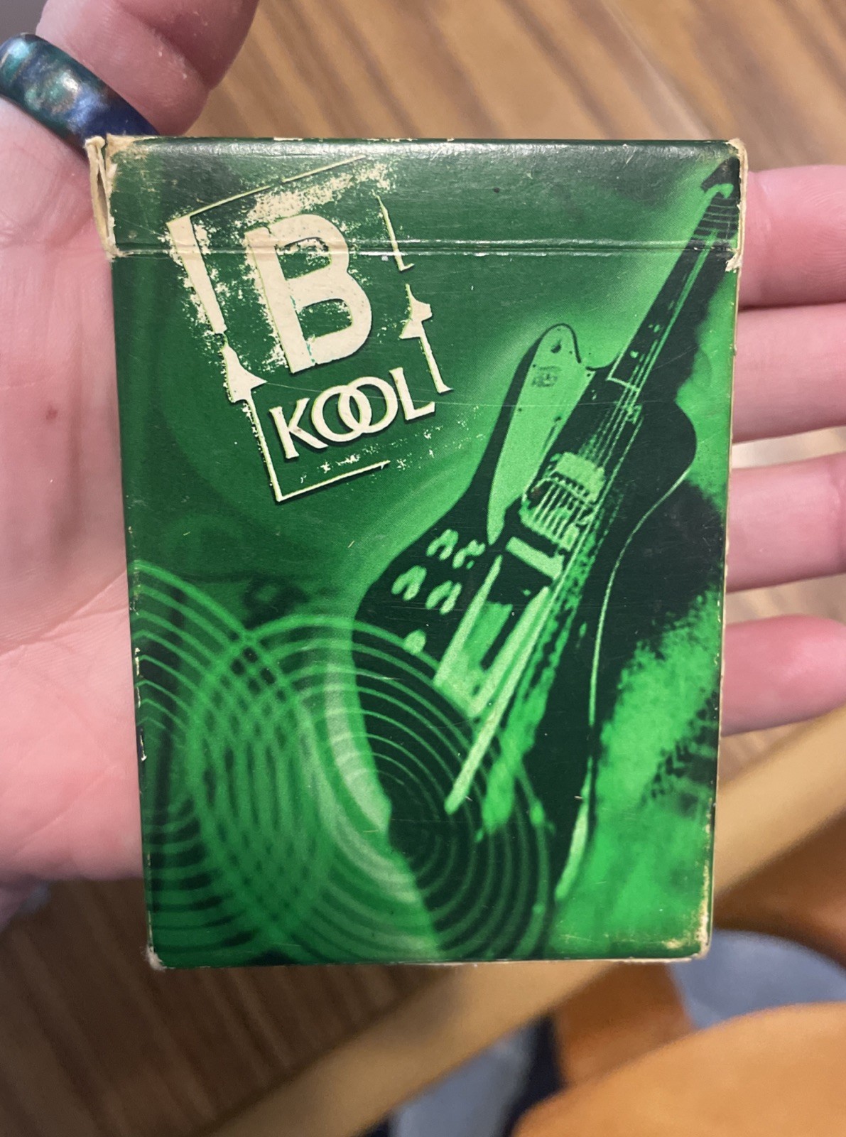 Vintage 1998 B KOOL Cigarettes Promotional Playing Cards Deck Guitar Green