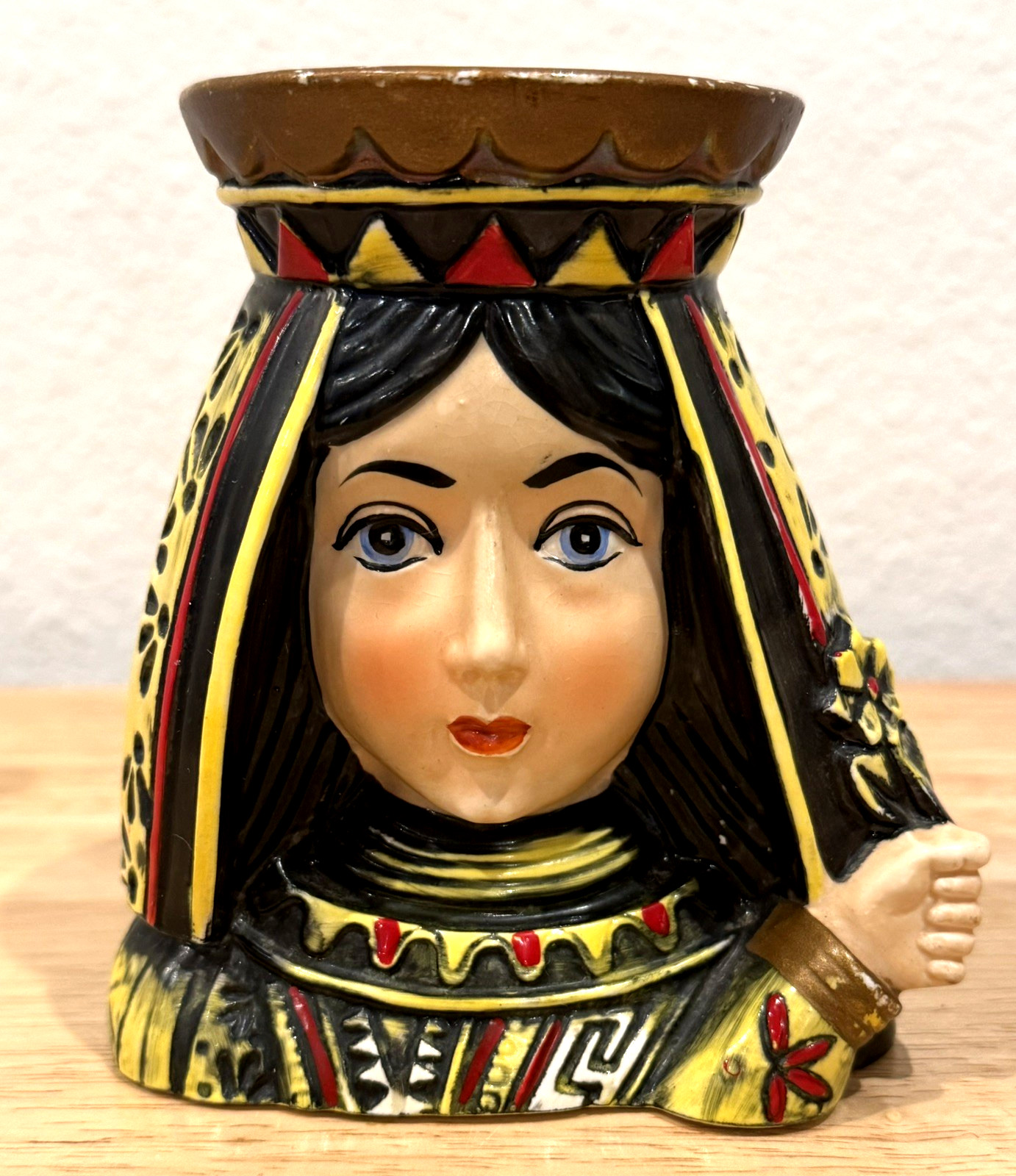 Vintage Inarco Playing Cards Queen Head Vase 5 Vintage Inarco Playing Cards Queen Head Vase 5