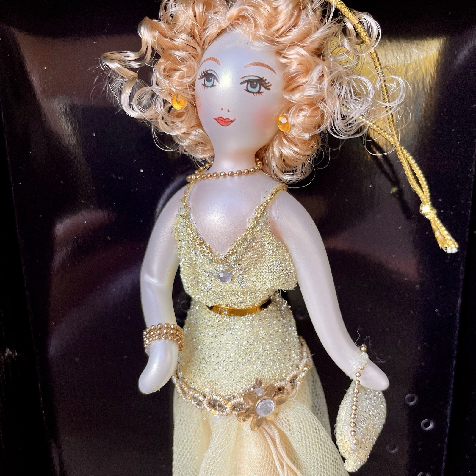 Ladies with Elegance Italian Blown Glass Glam Fashion Lady Christmas Ornament