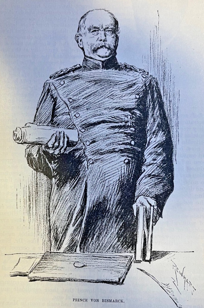 1883 German Political Leaders Count Bismarck Von Moltke Max Von Forckenbeck