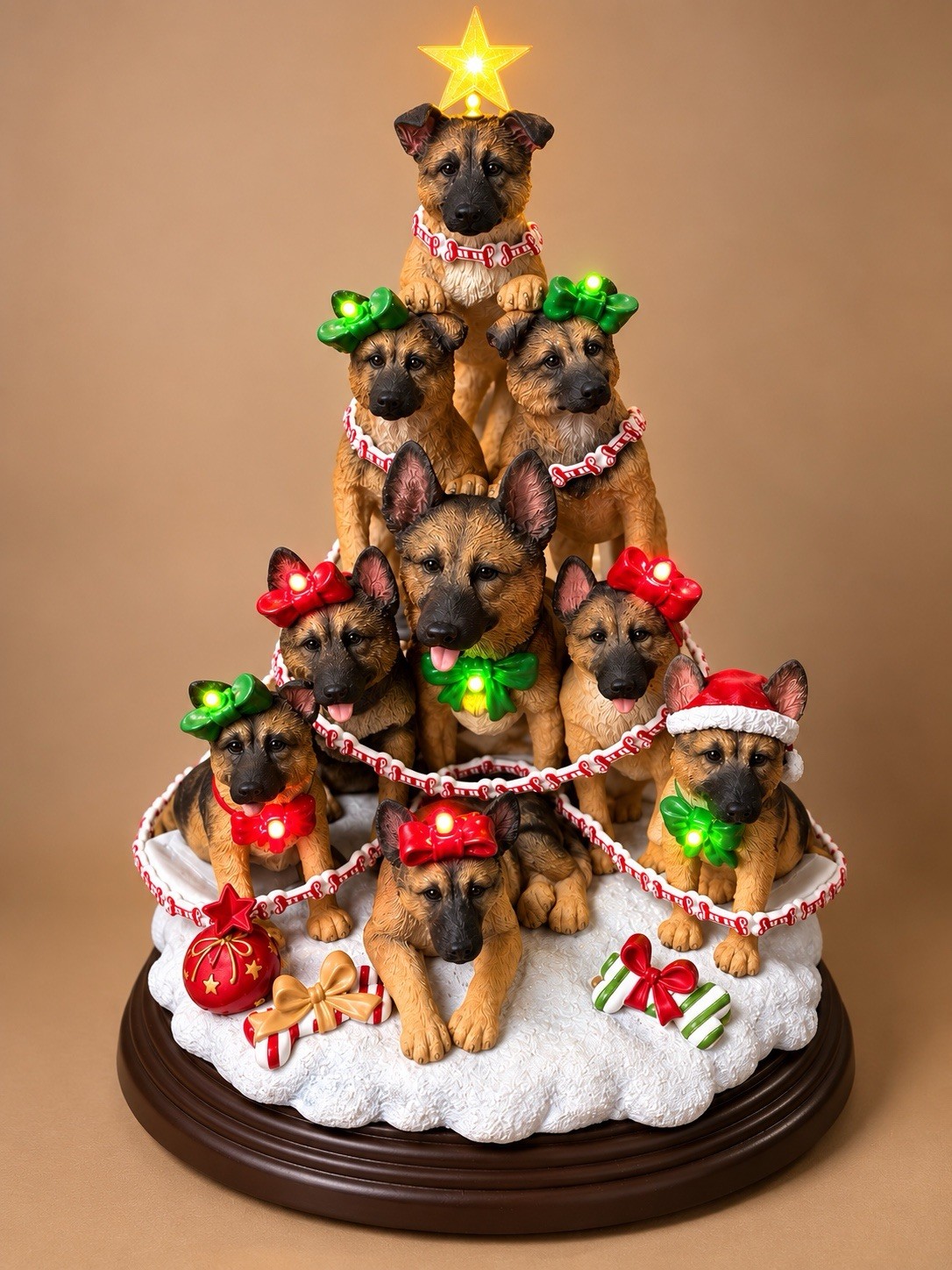Rare- Retired- The Danbury Mint German Shepherd Family Tree Rare- Retired- The Danbury Mint German Shepherd Family Tree