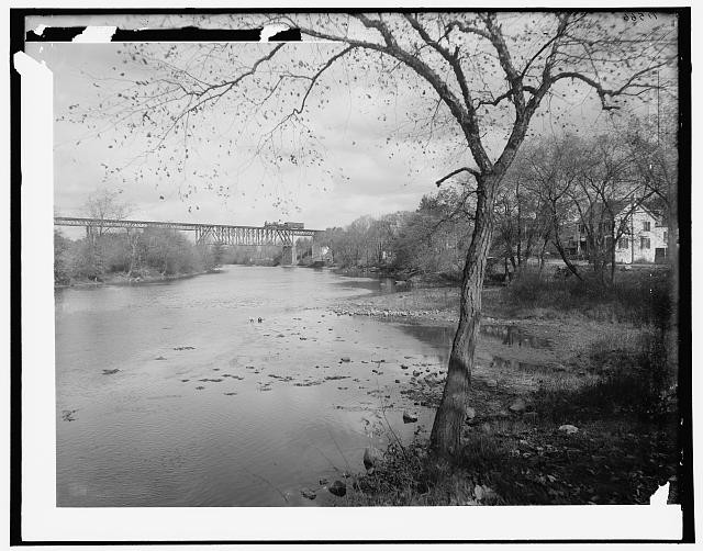 Photo:Paterson New Jersey D.L. & W. Bridge over Passaic River 1890s