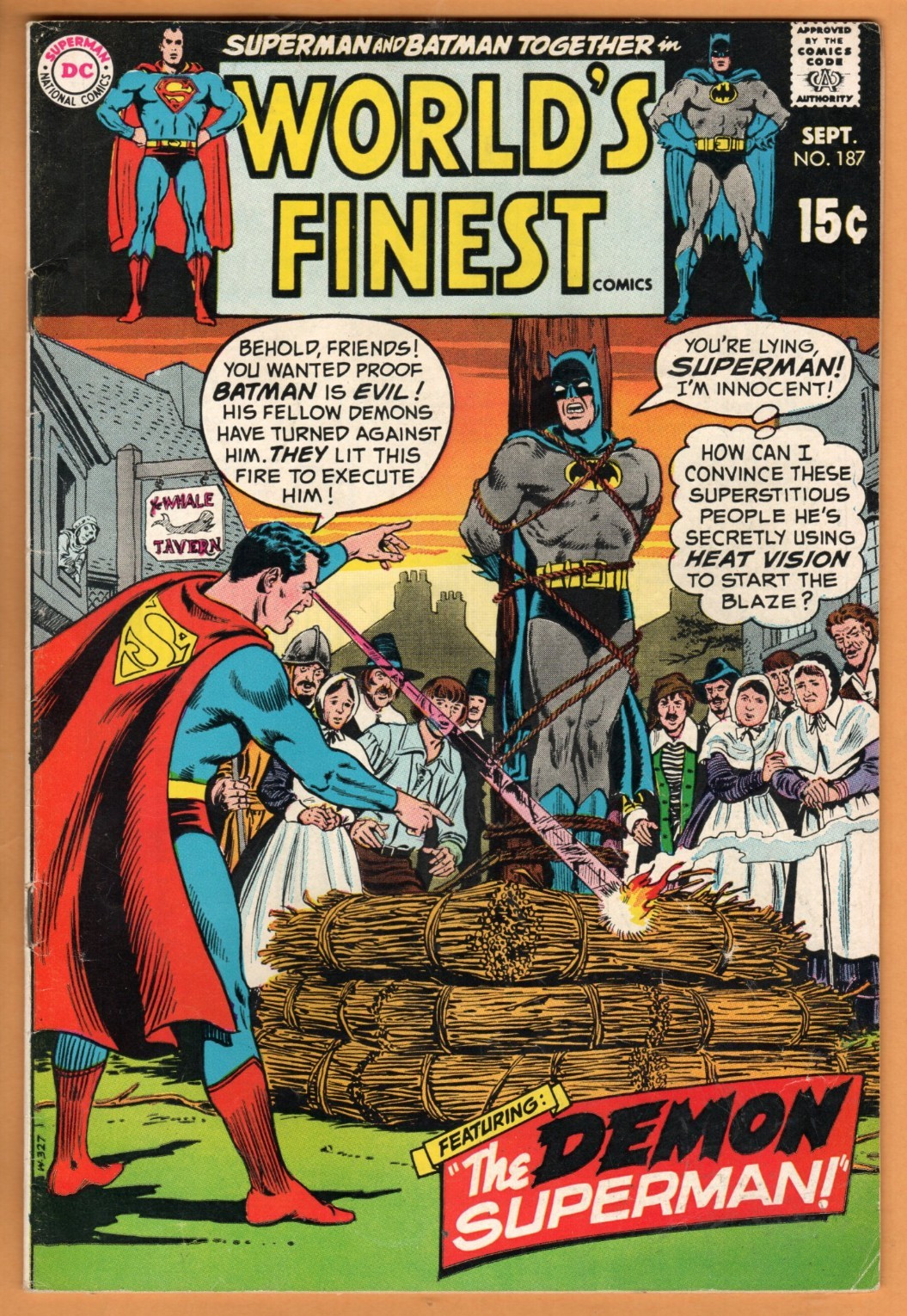 World\'s Finest #187: Superman, Batman & Green Arrow, Fine - Very Fine Condition