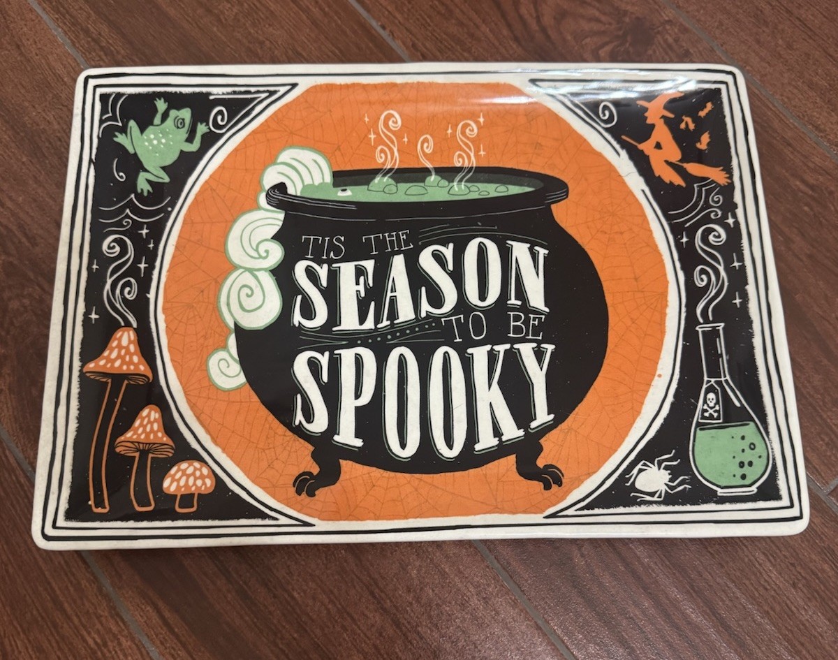Certified International Scaredy Cat Platter Johanna Parker Halloween Kitchen Lot