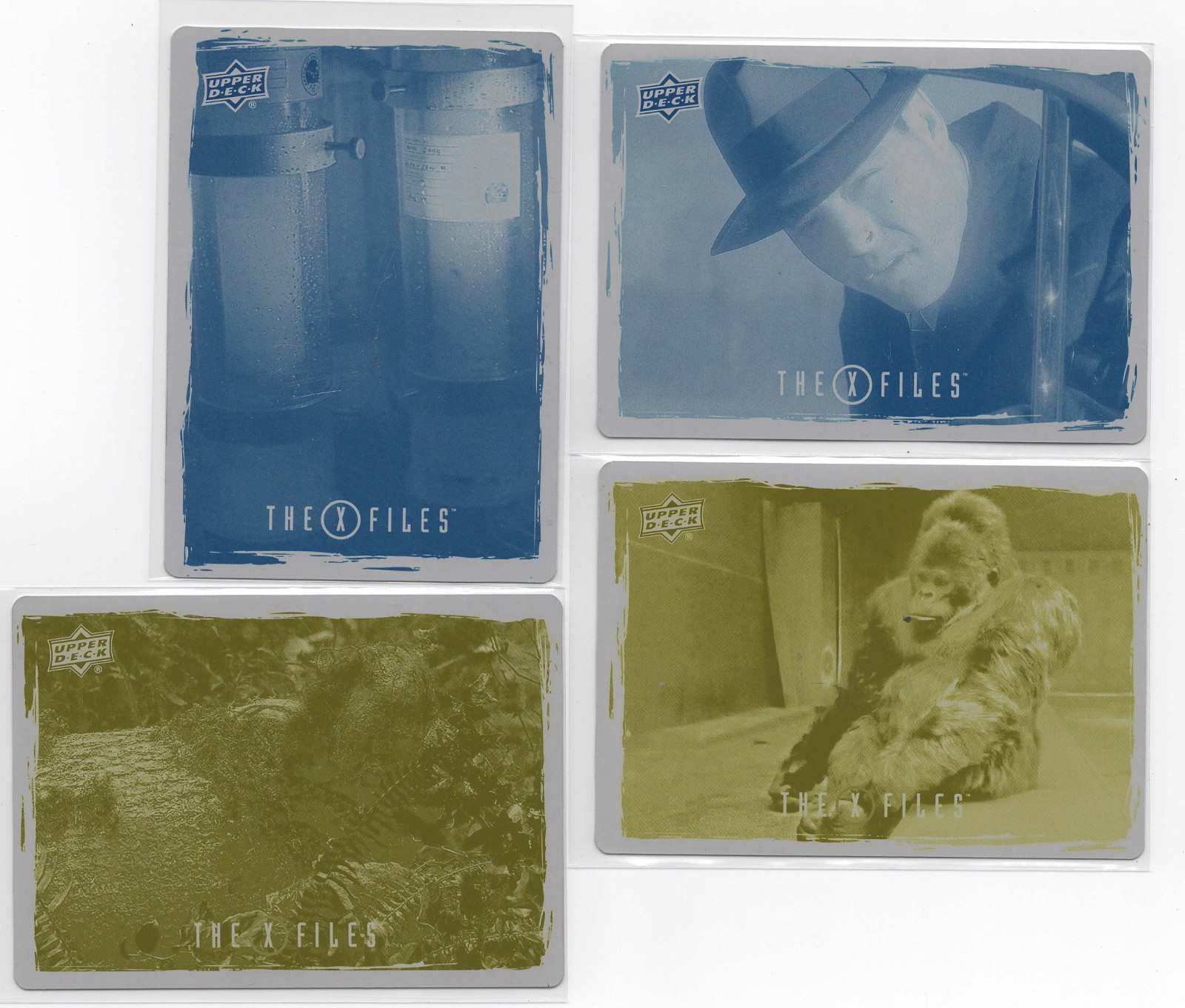 2025 The X-Files Government Conspiracies Printing Plate Lot x 4 CYAN & Yellow