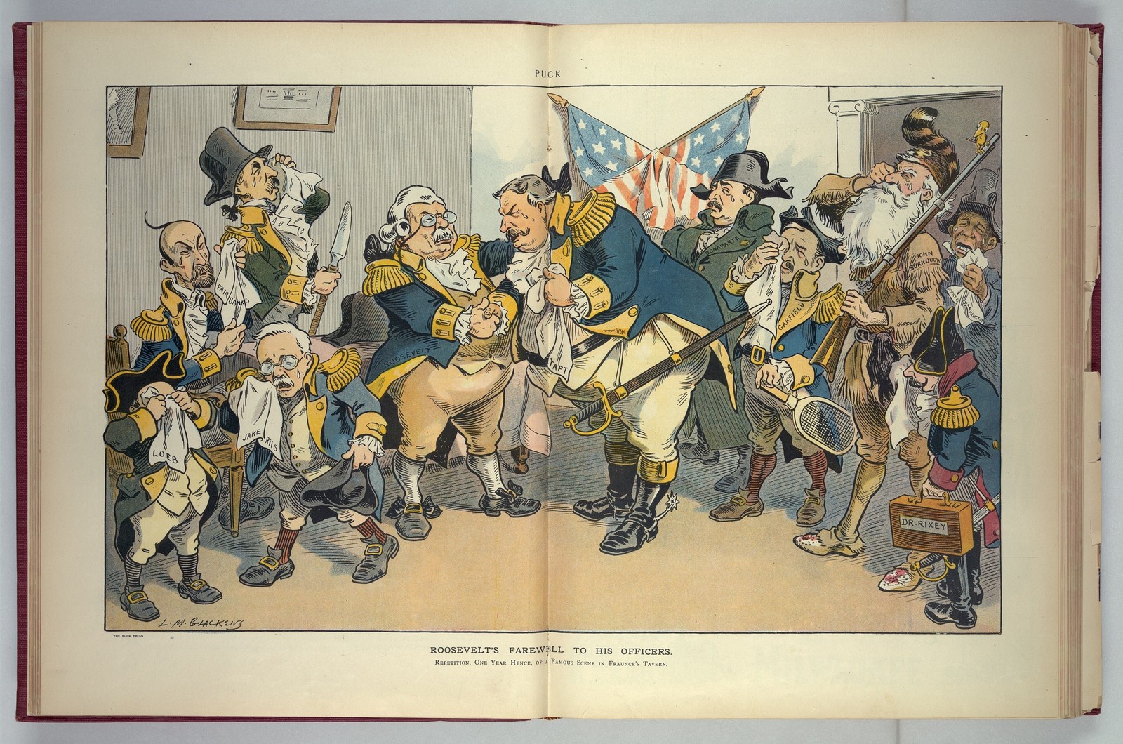Roosevelt Farewell Officers Fraunces Tavern 1783 Vintage History Reprint Wall Ar