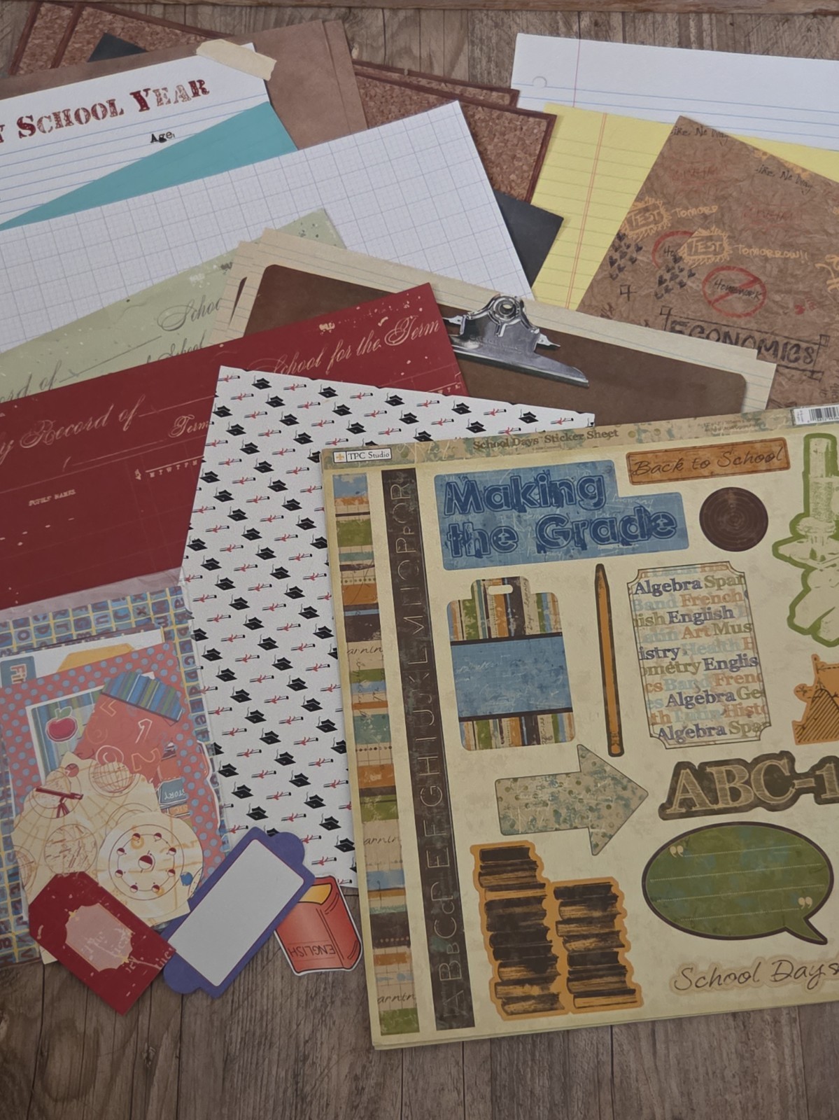 Vintage NOS Schoolhouse Theme Die-Cut Ephemera Bag & Accent Lot Vintage NOS Schoolhouse Theme Die-Cut Ephemera Bag & Accent Lot