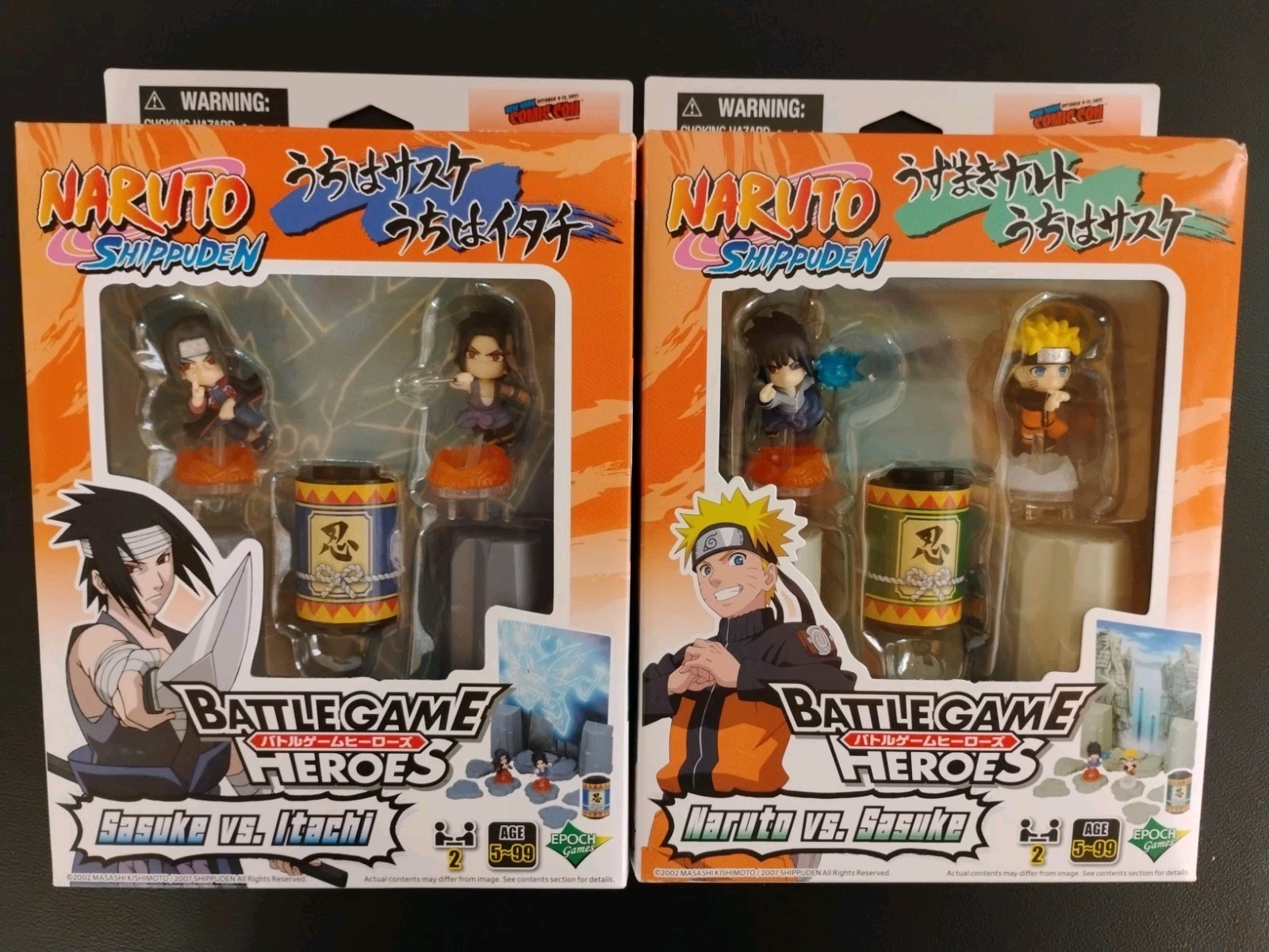 Lot Of 2 Battle Game Heroes Naruto Shippuden VS. Sasuke Itachi Epoch New Lot Of 2 Battle Game Heroes Naruto Shippuden VS. Sasuke Itachi Epoch New