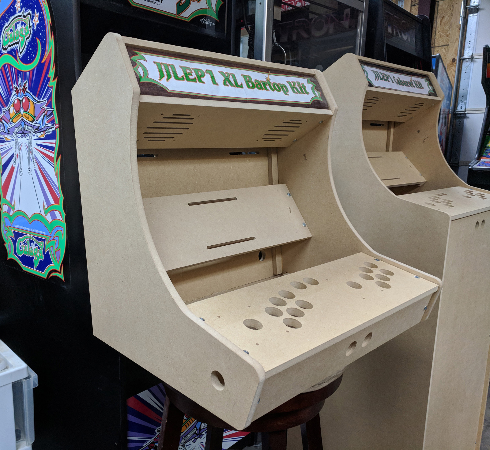 Easy to Assemble XL Bartop / Tabletop Arcade Cabinet Kit w/ Marquee Holder HAPP Easy to Assemble XL Bartop / Tabletop Arcade Cabinet Kit w/ Marquee Holder HAPP