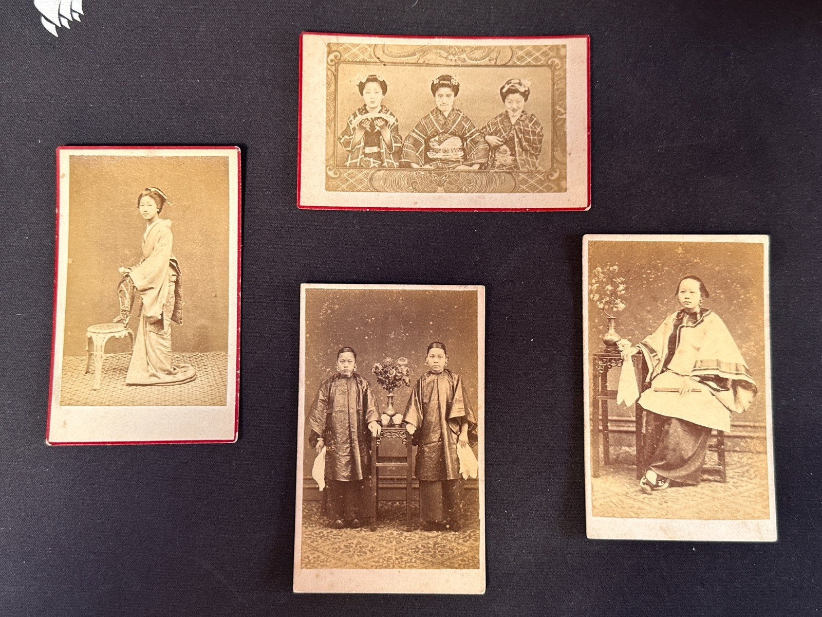 Vintage CDVs photos late Qing Dynasty (circa 1860s–1880s) & vintage Meiji-era Vintage CDVs photos late Qing Dynasty (circa 1860s–1880s) & vintage Meiji-era