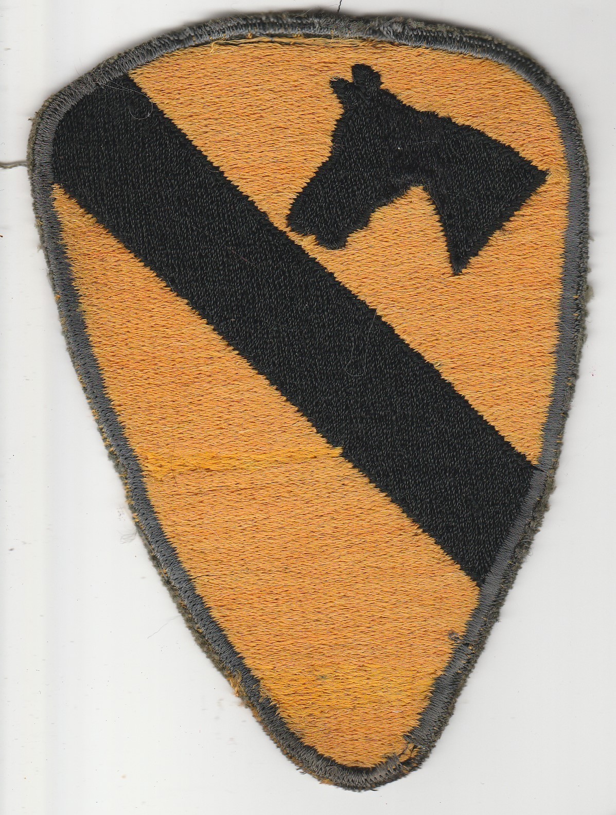 Vietnam era US Army 1st Cavalry Division patch flat cut edge uniform removed
