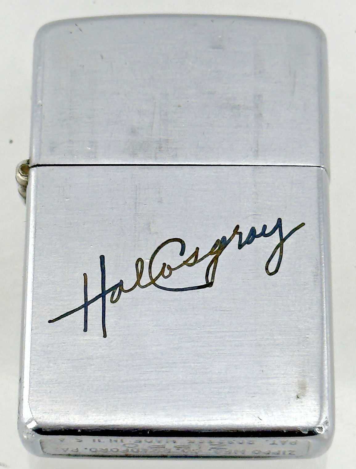 Vintage 1937-1950 Zippo Pocket Lighter 5 Barrel Signature Script Pat 2032695