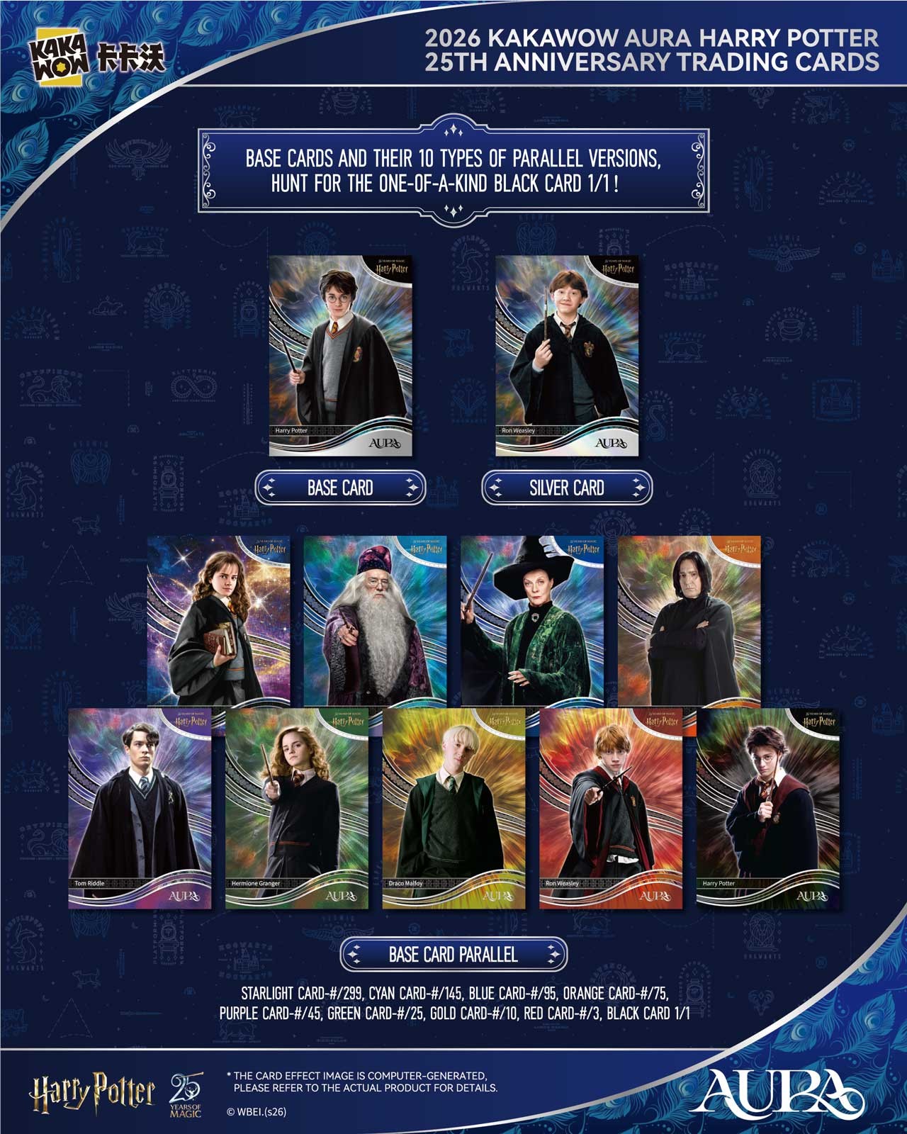2026 Harry Potter Aura 25th Anniversary - Silver Parallel - Pick your card(s) 2026 Harry Potter Aura 25th Anniversary - Silver Parallel - Pick your card(s)