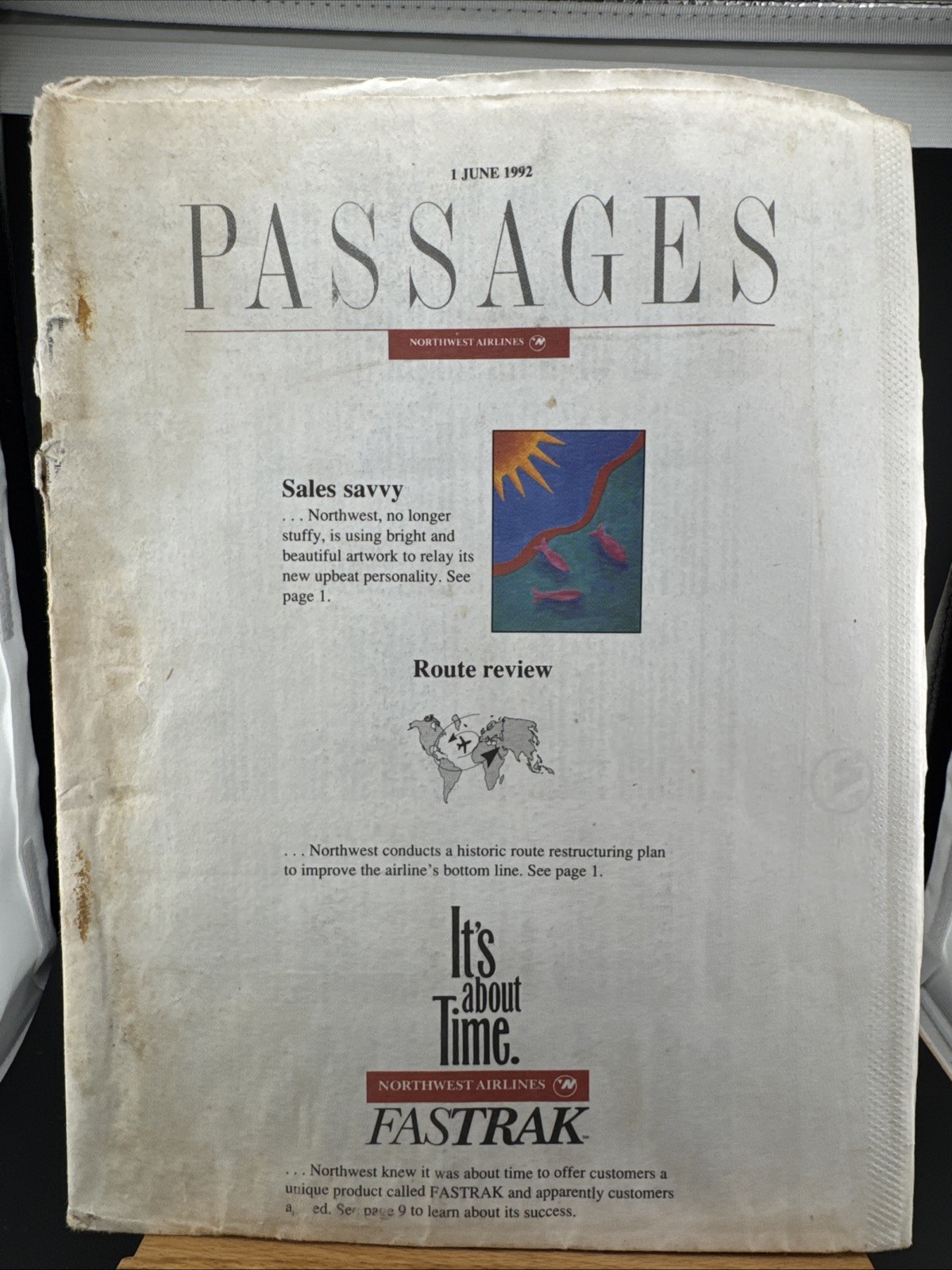 Vintage Northwest Airlines 1992 Fast track Flyer