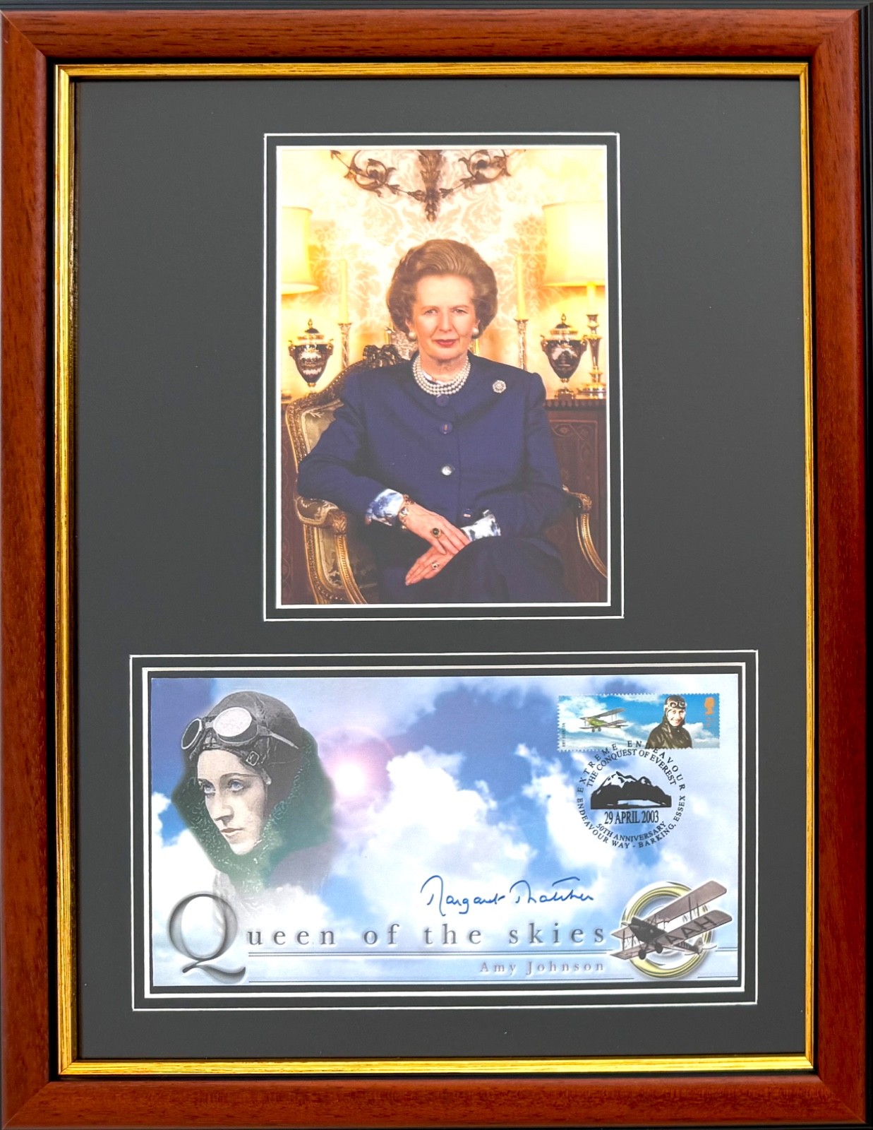 Margaret Thatcher, British Prime Minister Framed 40cmx30cm Hand Signed FDC & COA