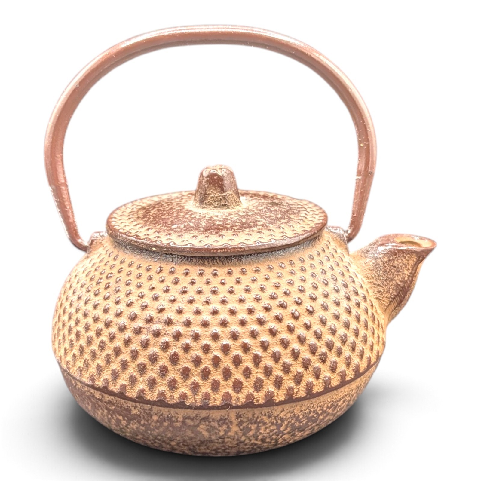 Vintage Japanese Miniature Dollhouse Nambu Cast Iron Teapot Tetsubin Brown