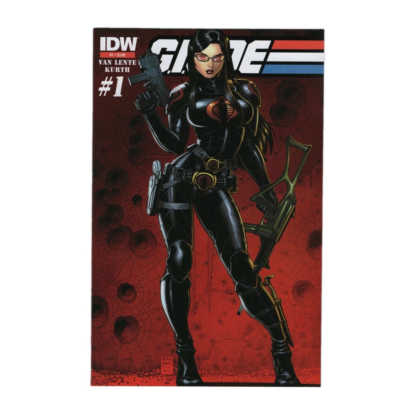 GI Joe #1 Art Adams Baroness Sub 2nd Print Red Variant IDW Comic Good Girl Art