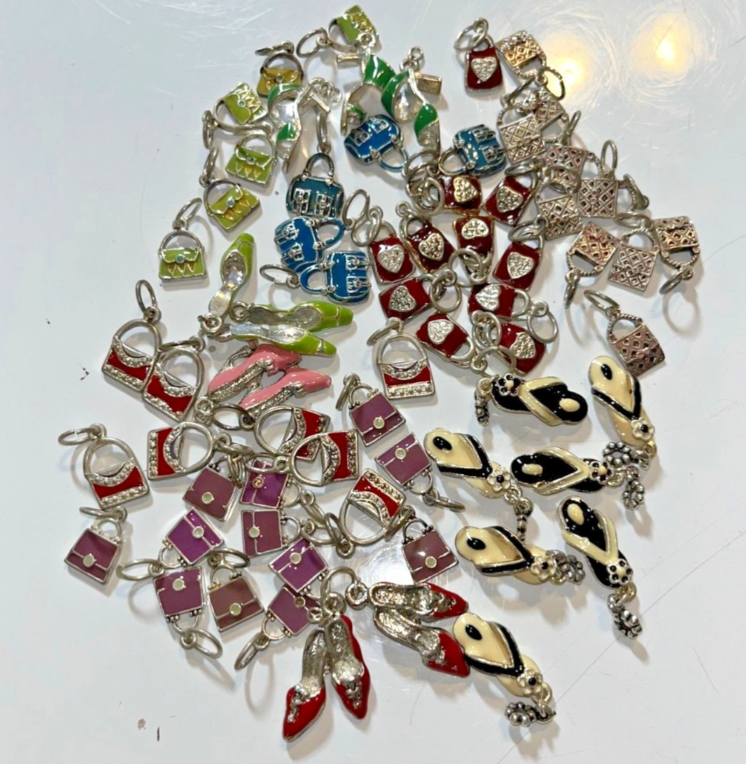 Lot of 69 Enamel Purse Shoe Charms Pendants Mixed Jewelry Making Craft Lot of 69 Enamel Purse Shoe Charms Pendants Mixed Jewelry Making Craft