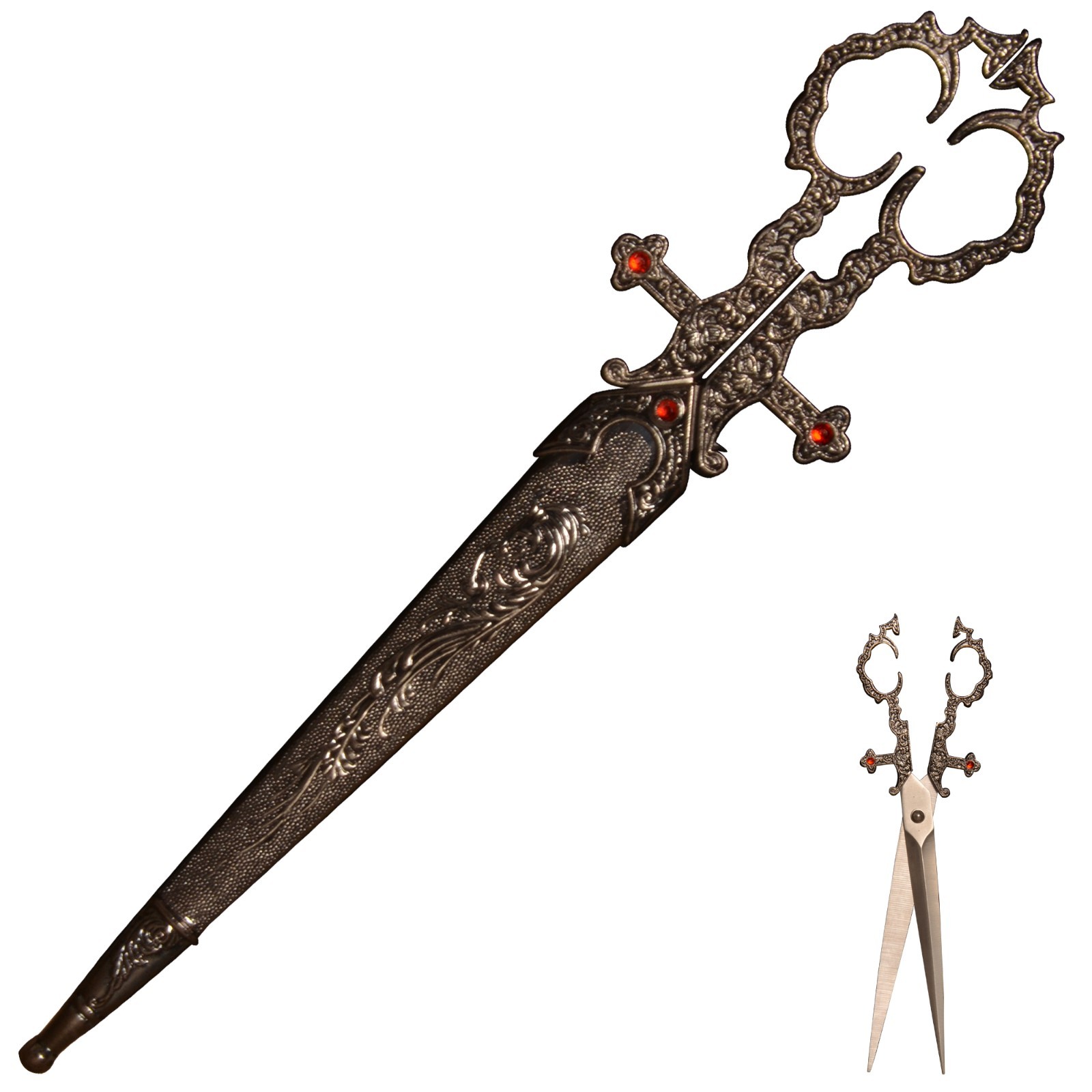 10.2in Mini Short Sword/Medieval Scissors Sword/Metal Blade/Collectible/Silver 10.2in Mini Short Sword/Medieval Scissors Sword/Metal Blade/Collectible/Silver
