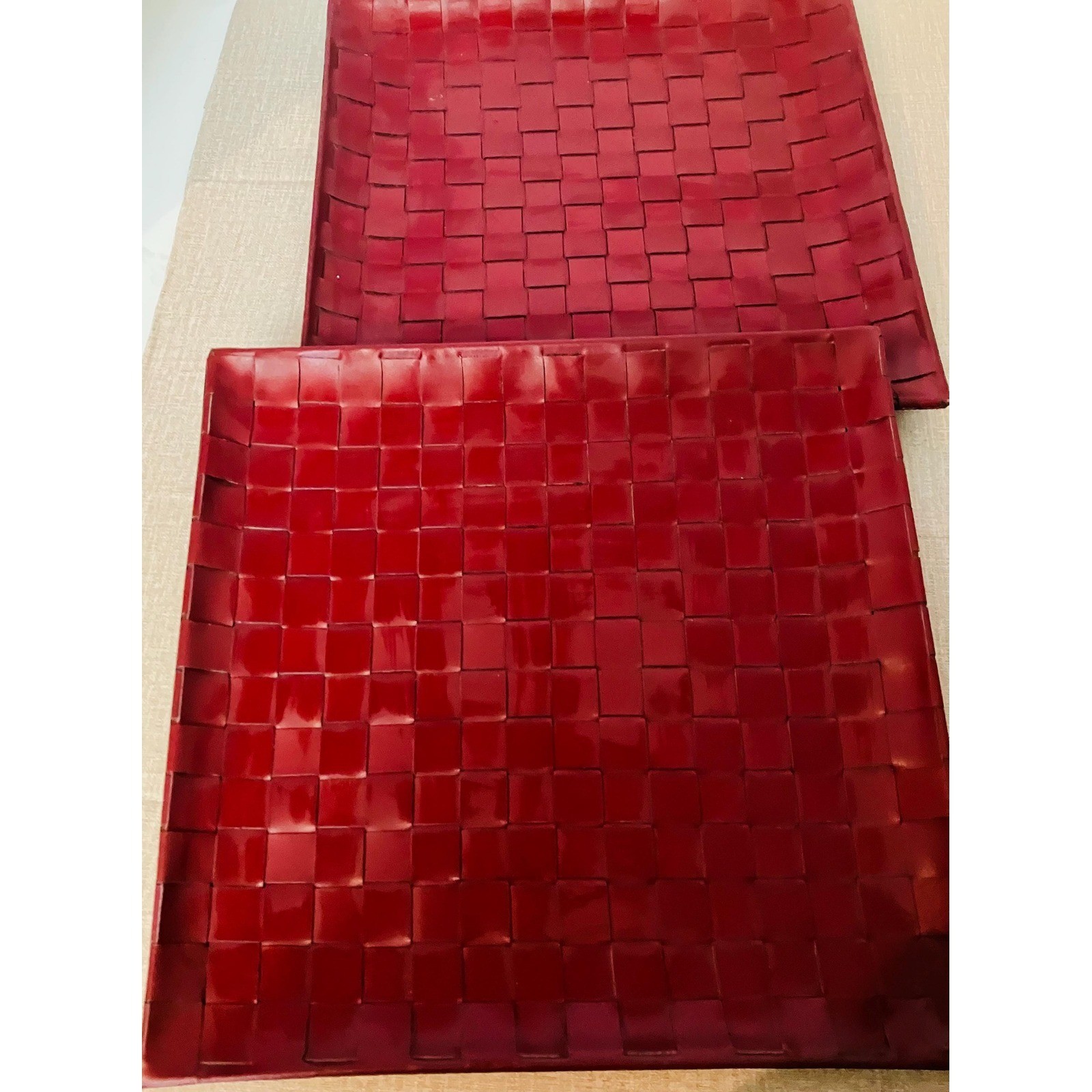 Vintage Bombay leather trays